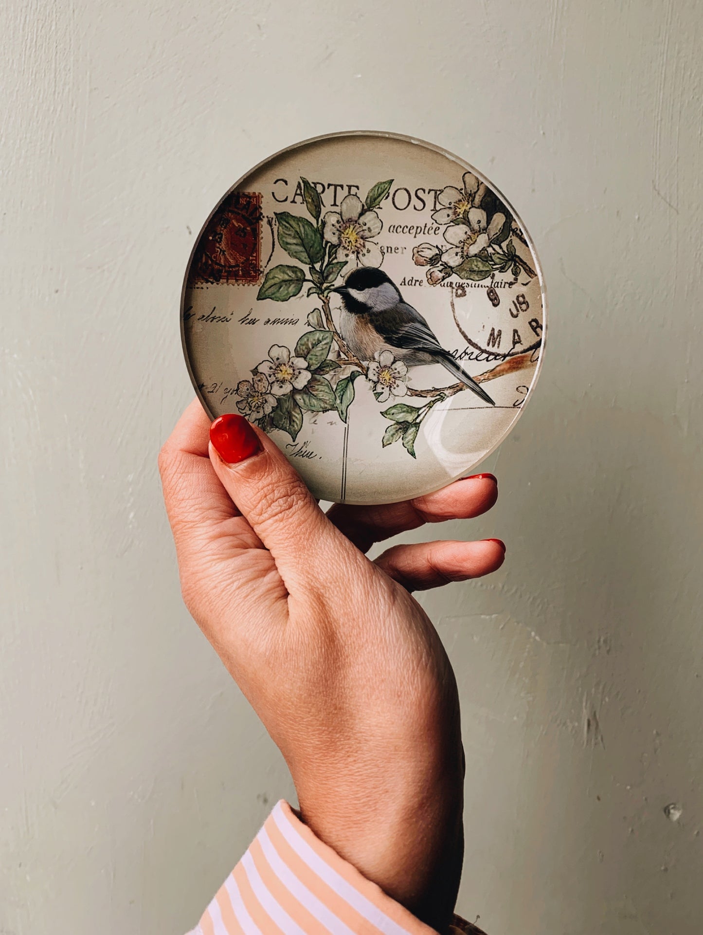 Decorative Bird Glass Trinket Dish