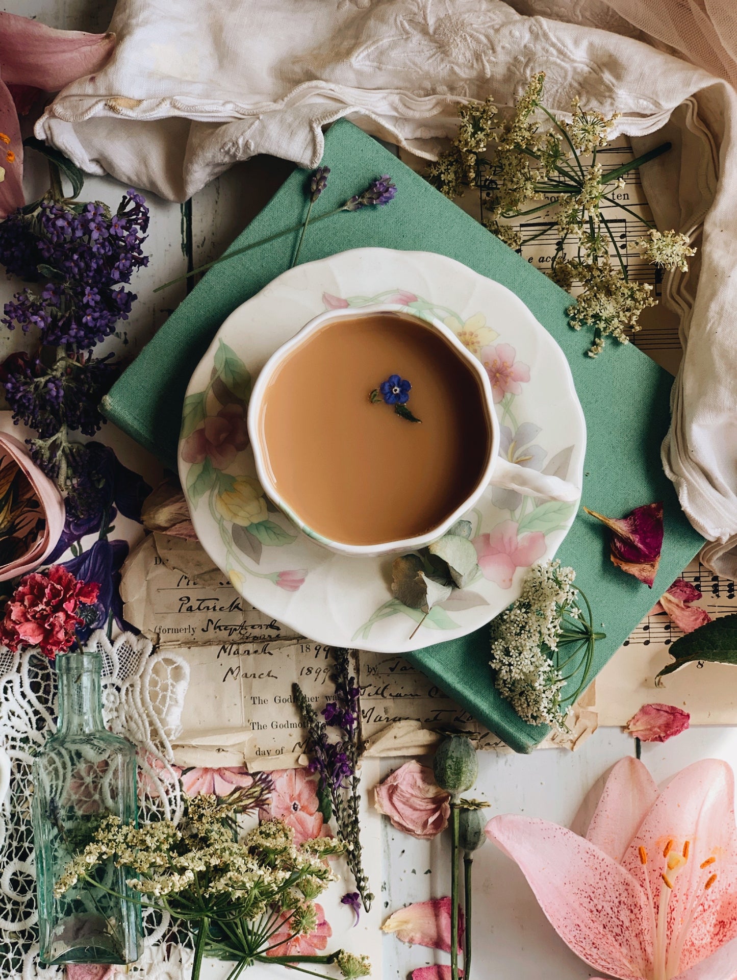 Vintage Hankook Floral Cup & Saucer