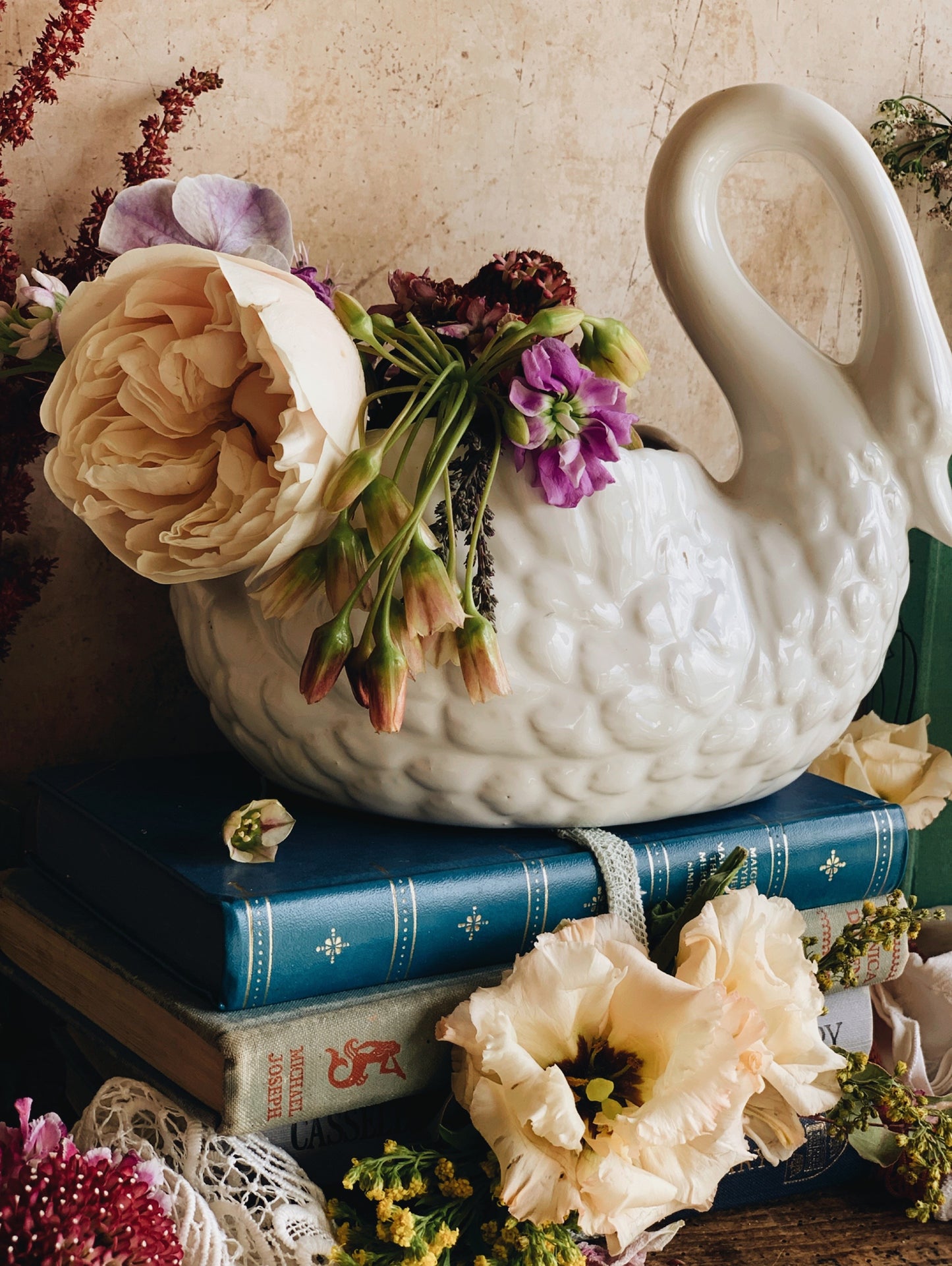 Vintage Swan Planter