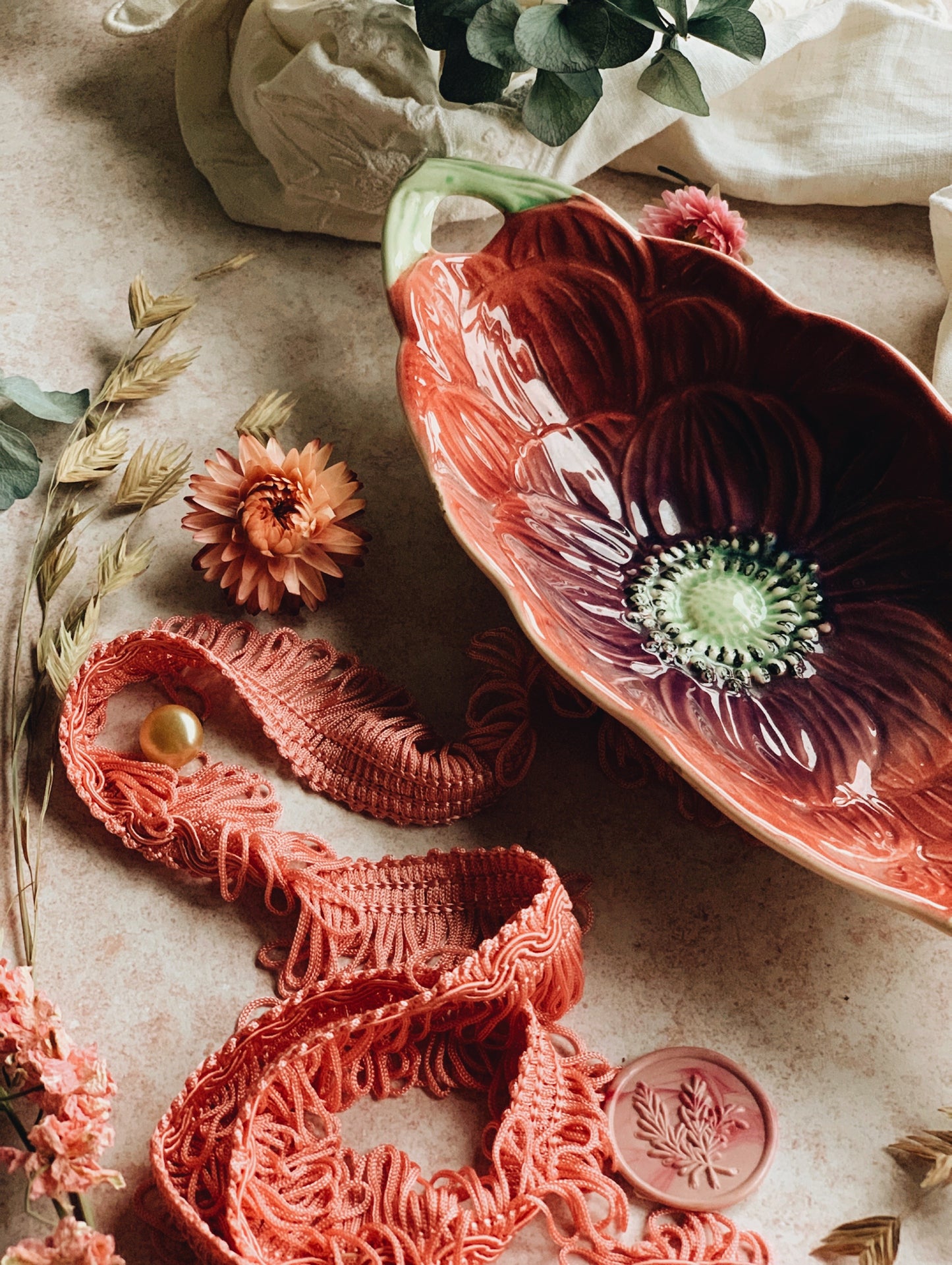 Vintage Poppy Plate