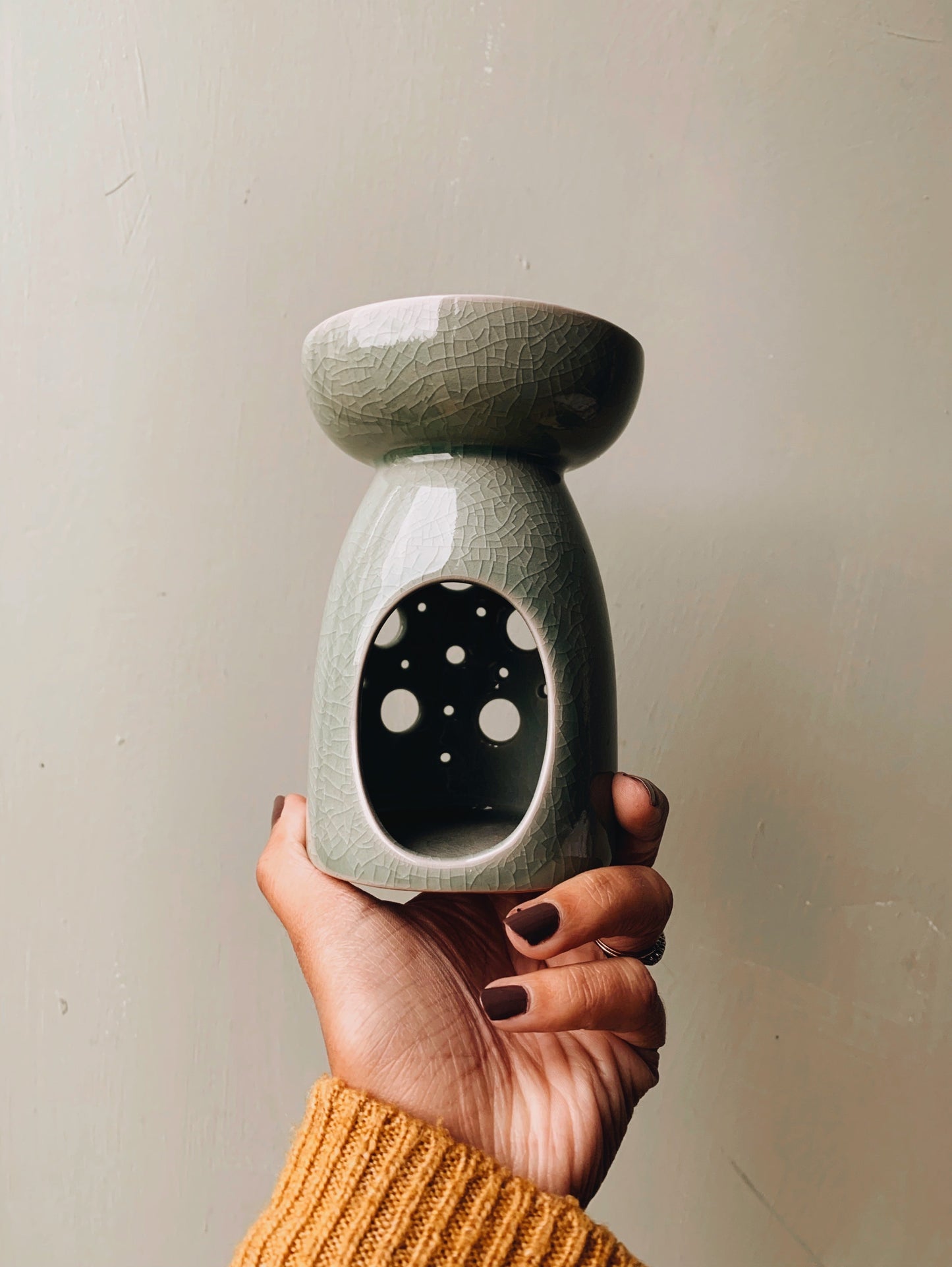 Rustic Green Burner (crazing)