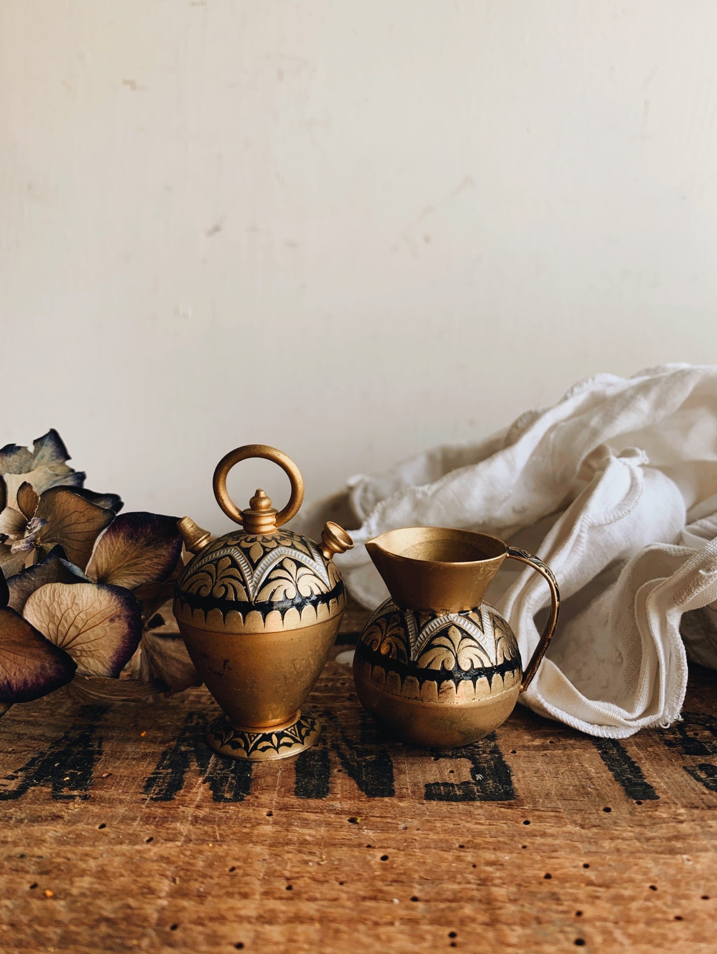 Two Rustic Decorative Ornament Jug / Pot