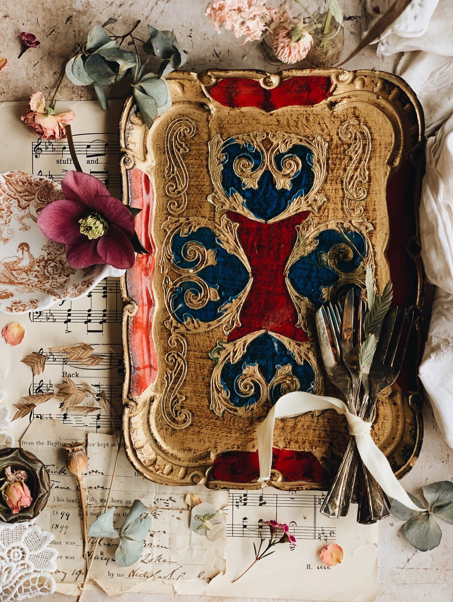 Vintage Florentine Tray