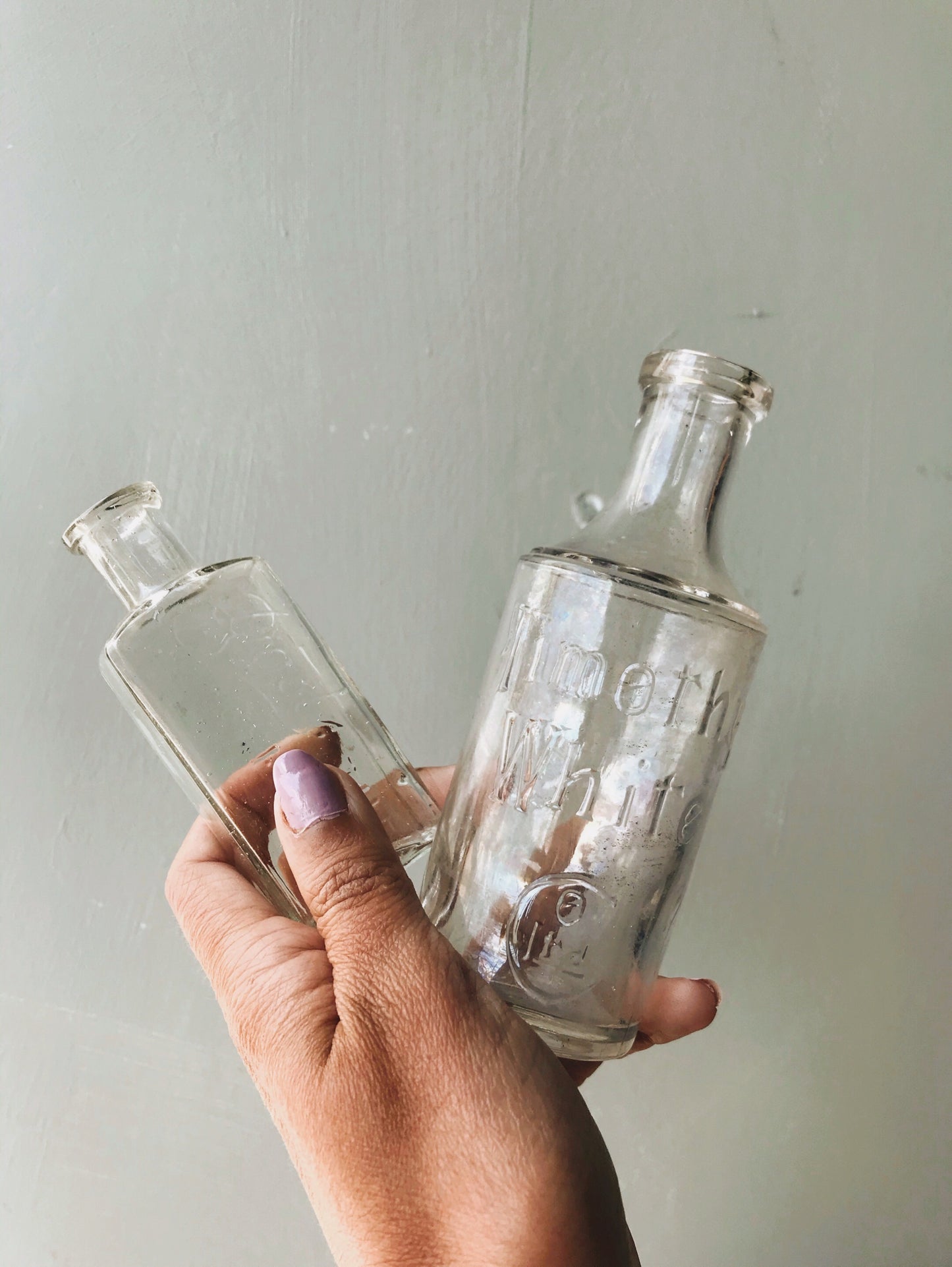 Two Vintage Chemist Bottles