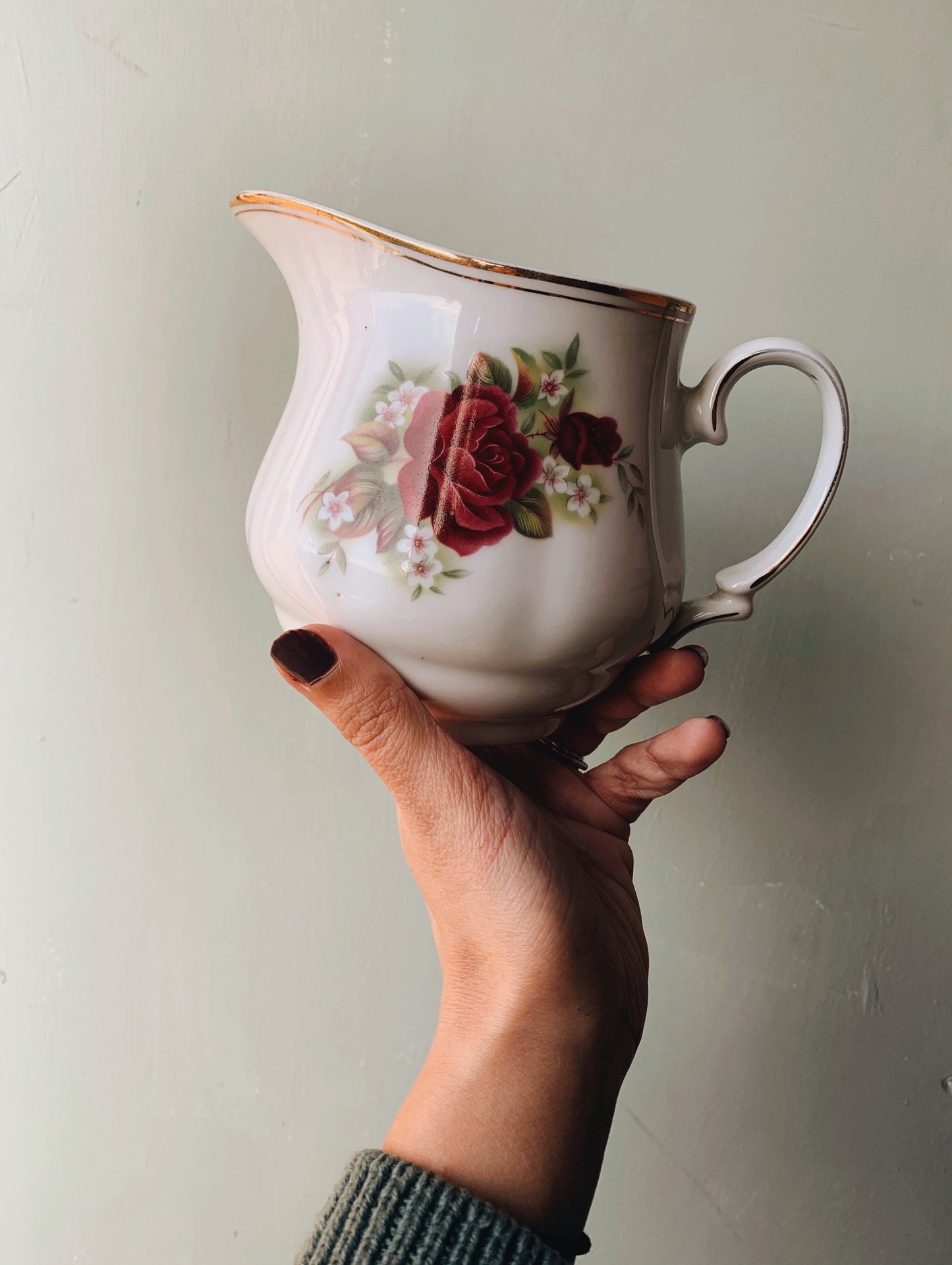 Vintage European Rose Gilt Jug