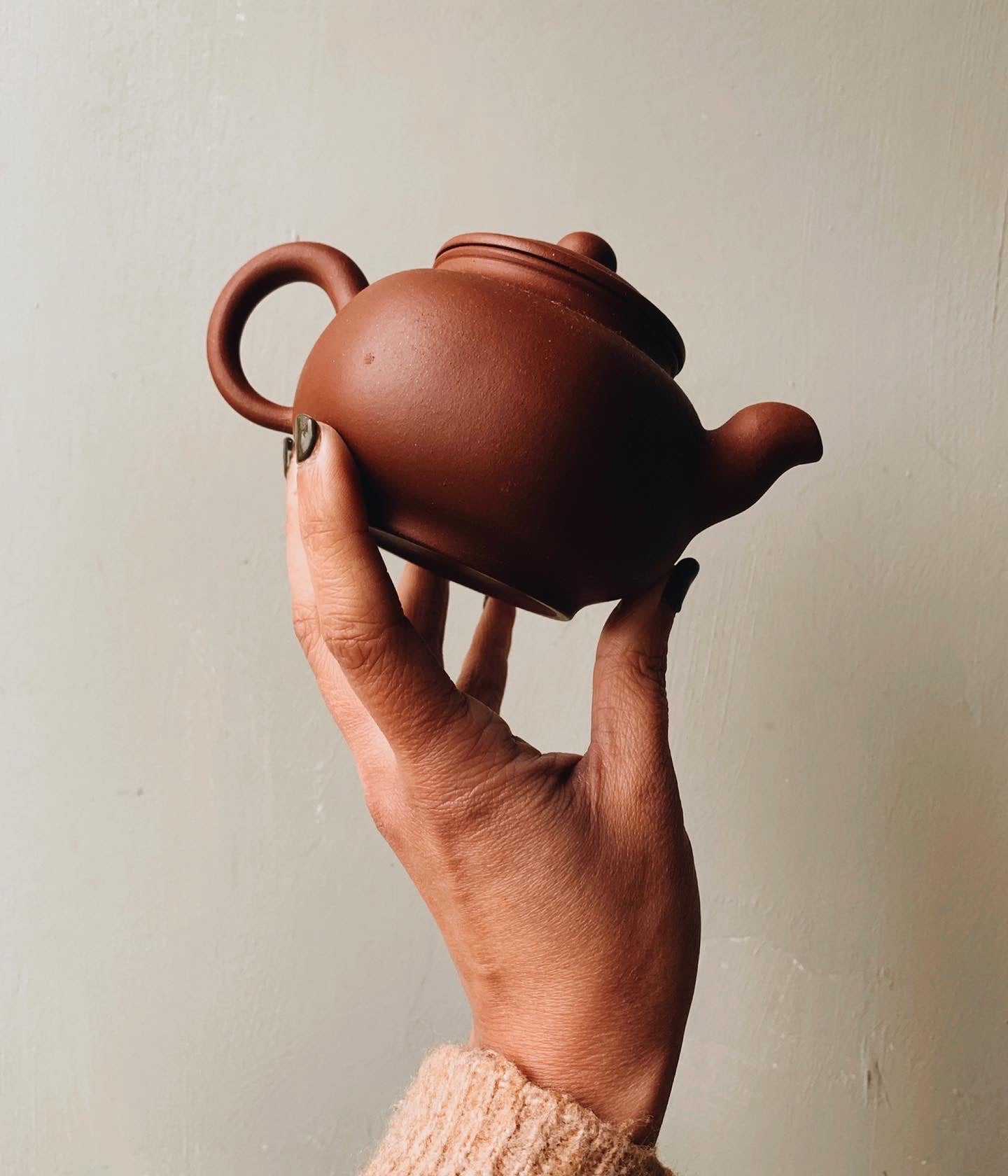 Vintage Chinese Red Clay (Dong Feng) Teapot and Two Cups