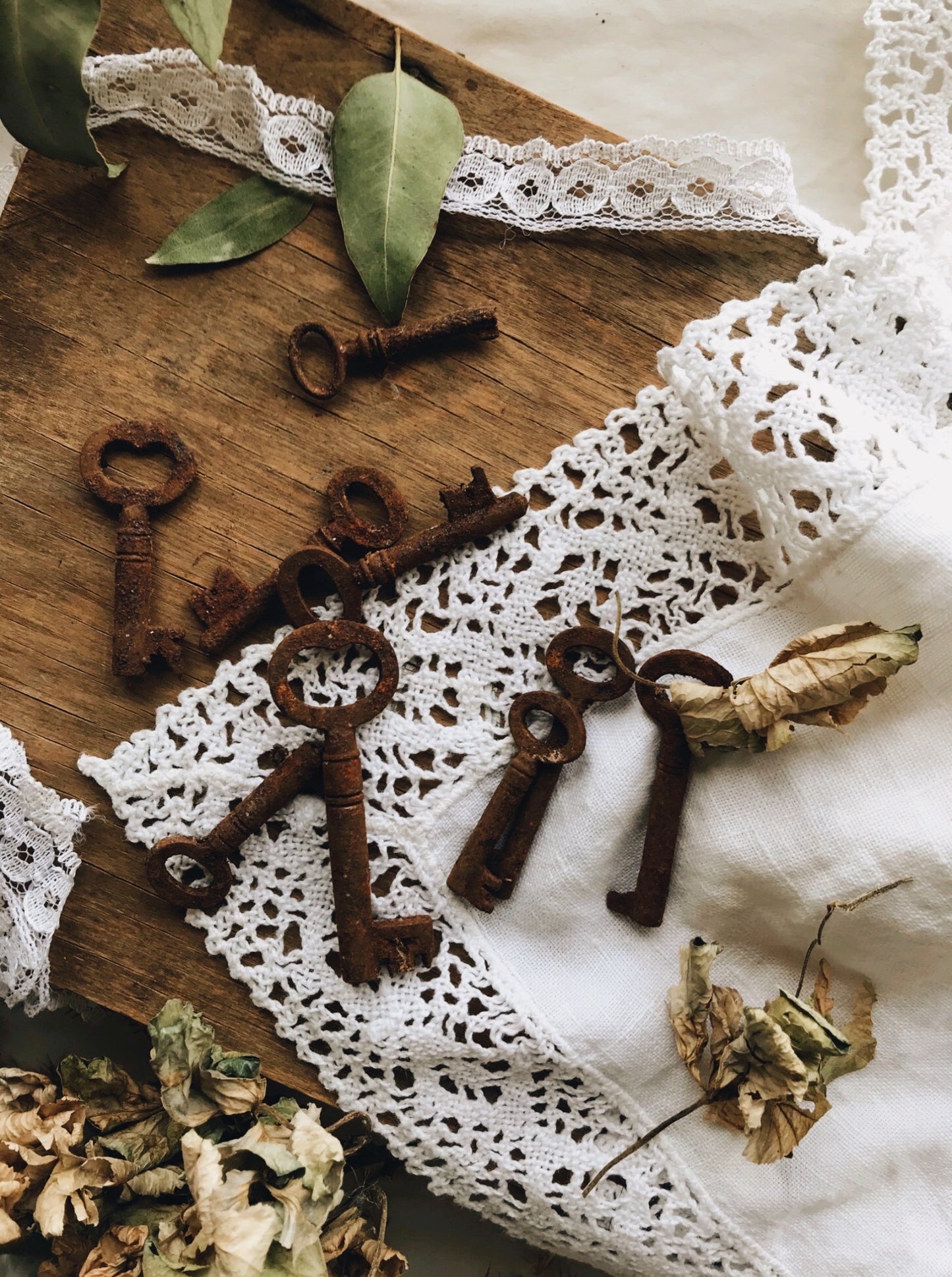 Antique Keys (sold separately) - Stone & Sage