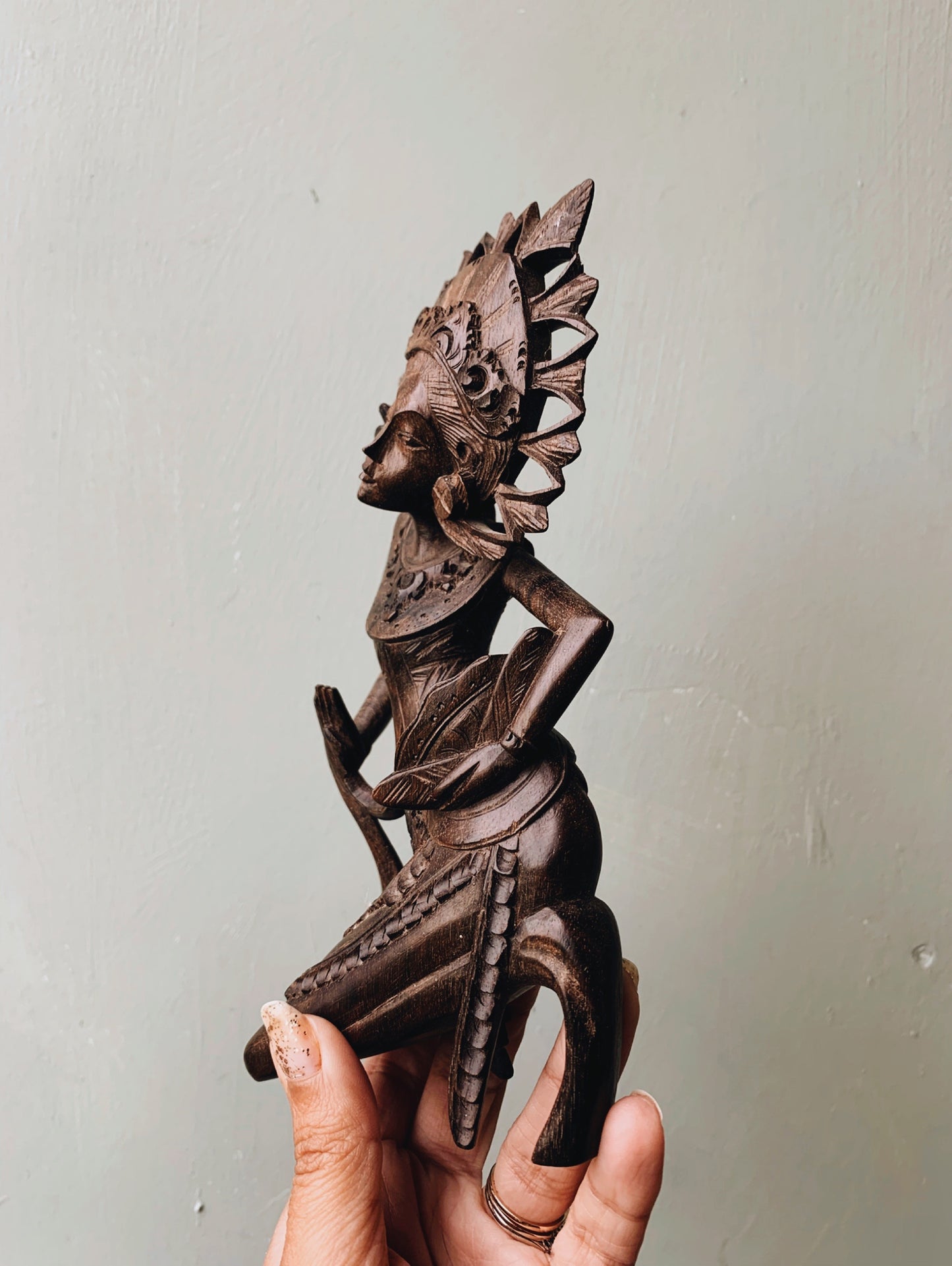 Wooden Tribal Goddess Statue