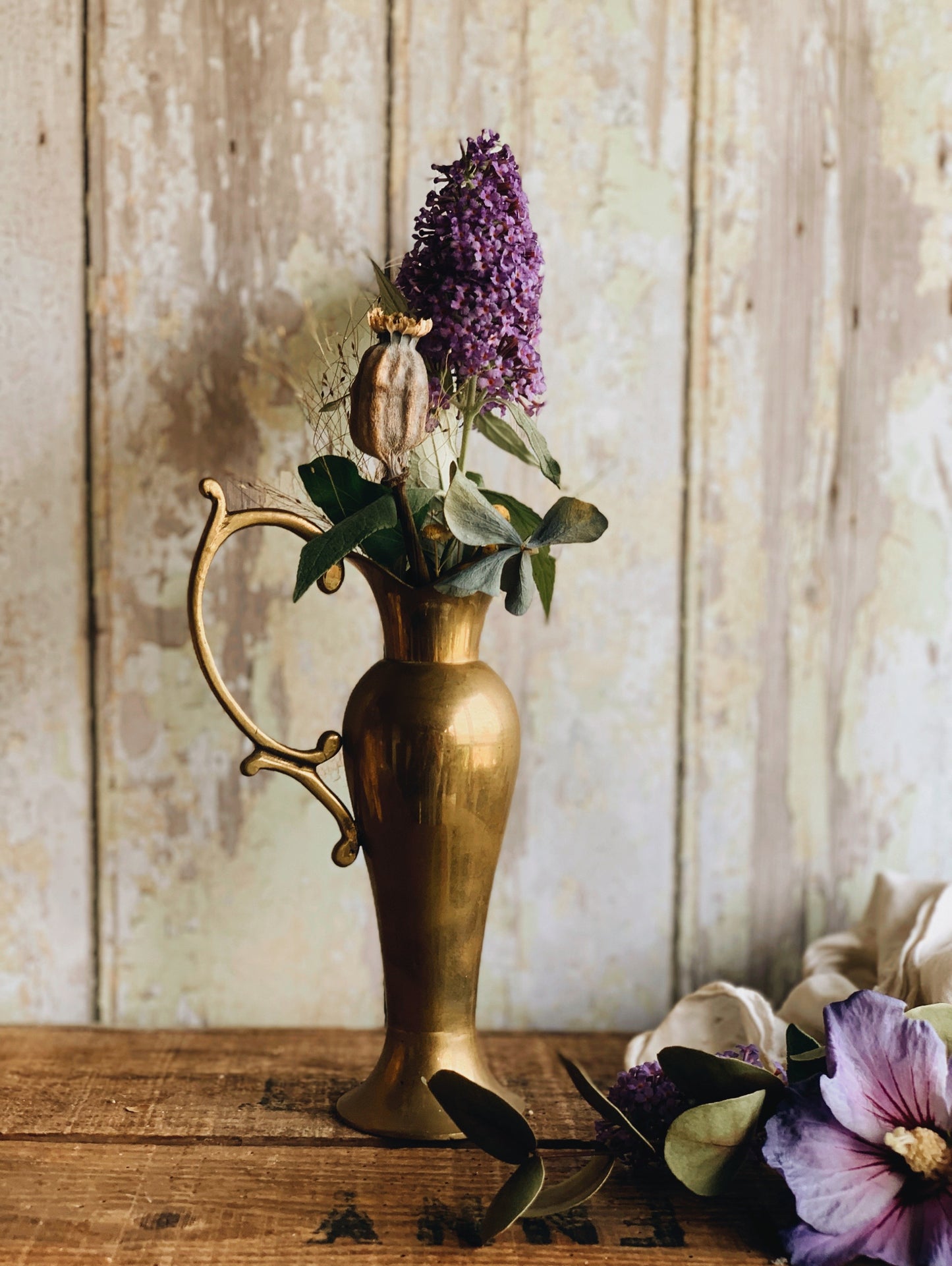 Vintage Art Deco Brass Vase