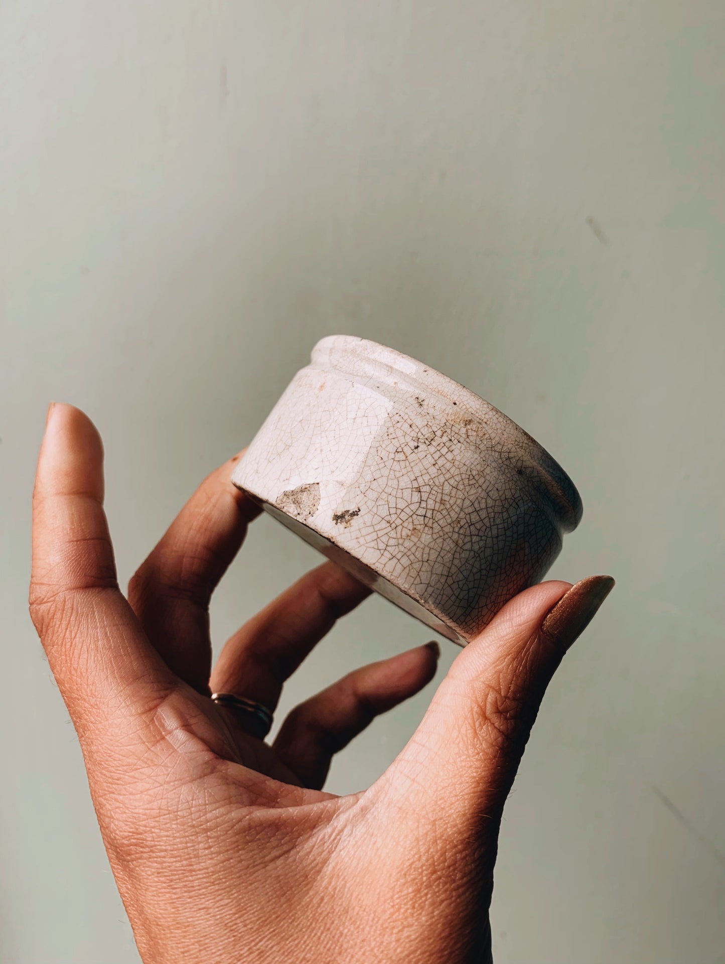 Early 1900’s Cream Pot ~ crazing