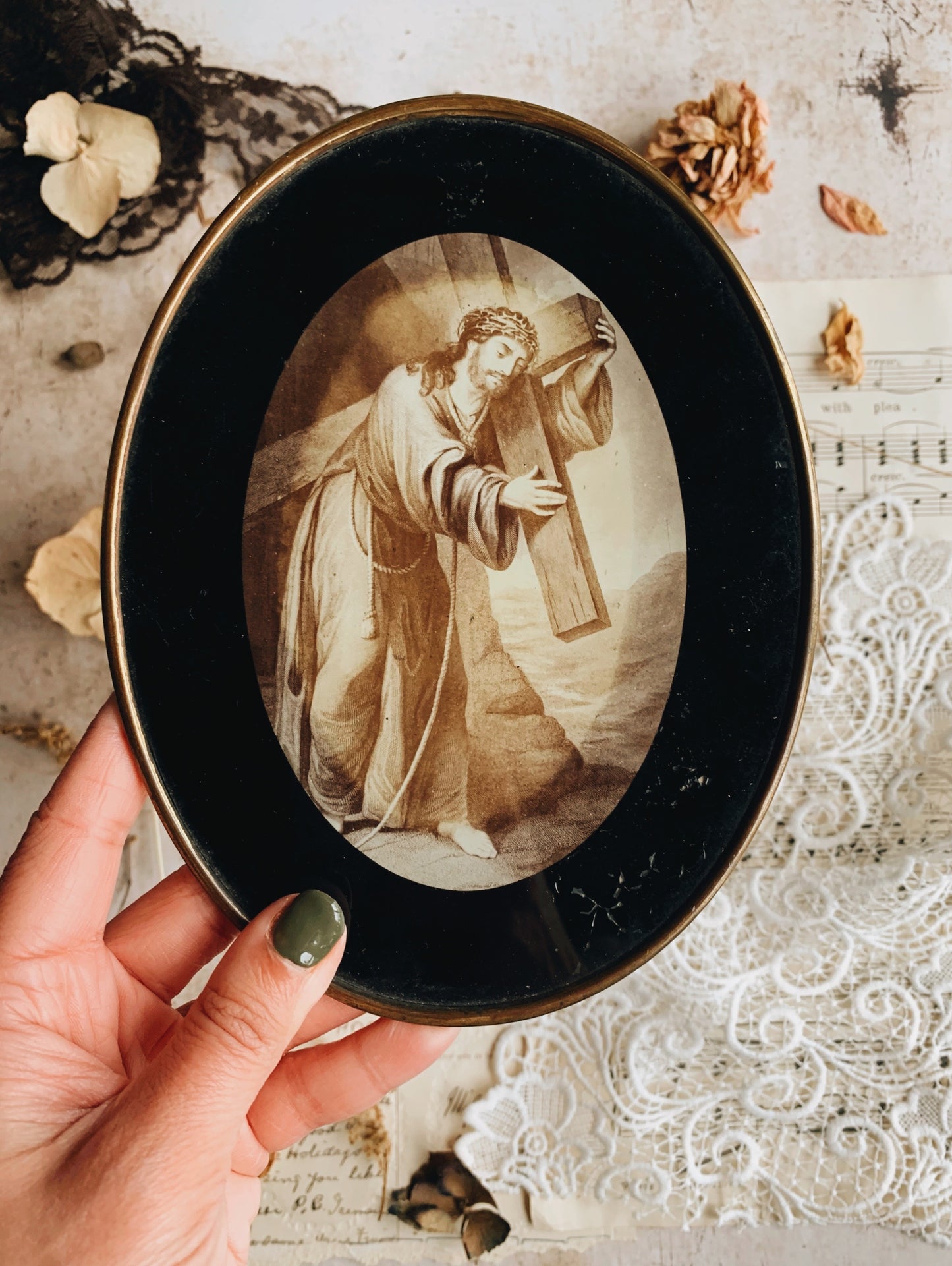 Antique Religious Artwork Framed