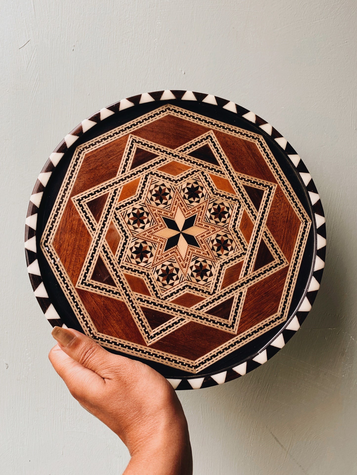 Vintage Spanish Colonial Parquetry Inlaid Artwork ~ Hanging
