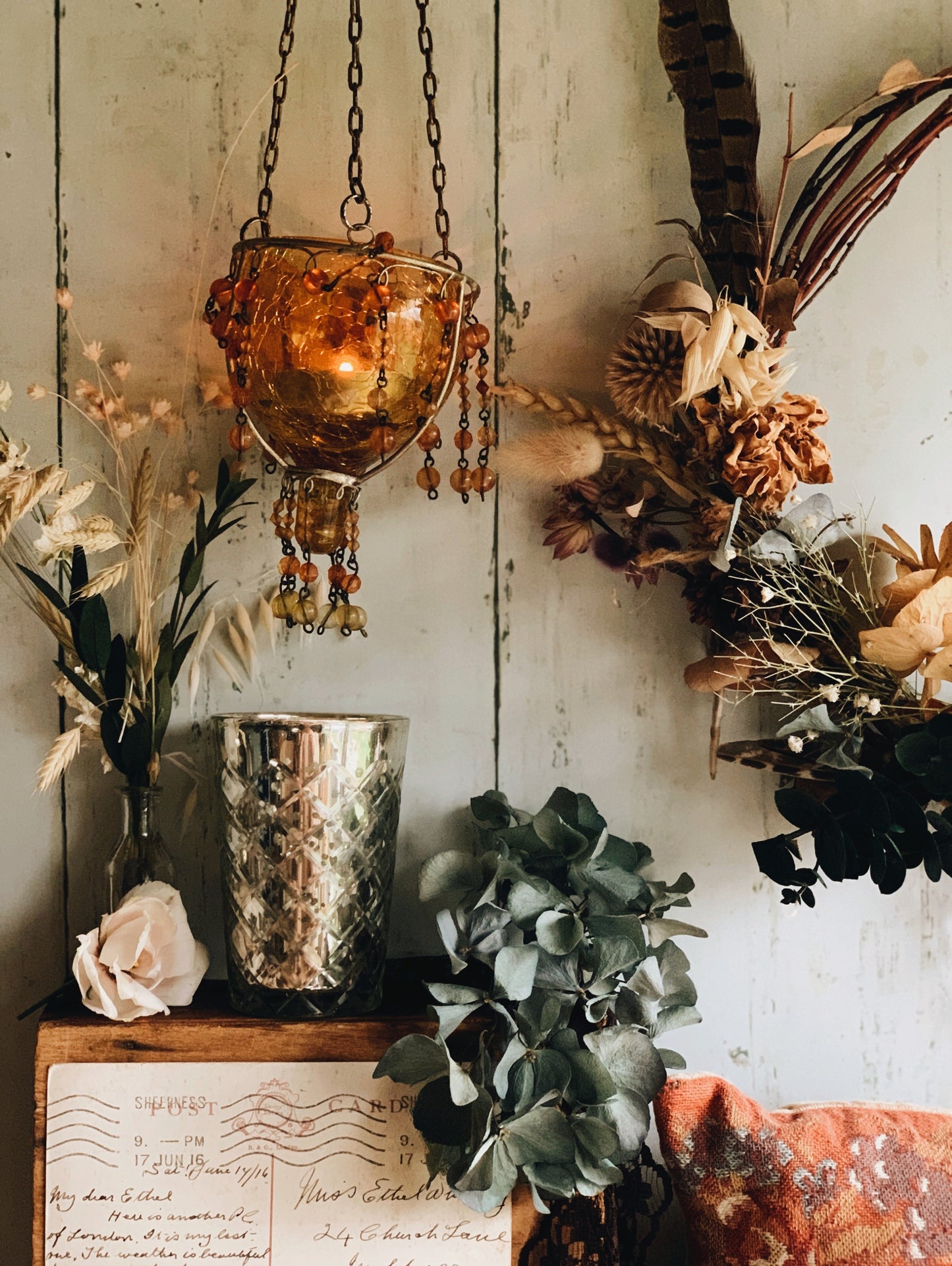 Rustic Silver Decorative Tumbler Glass / Holder (two available sold separately)