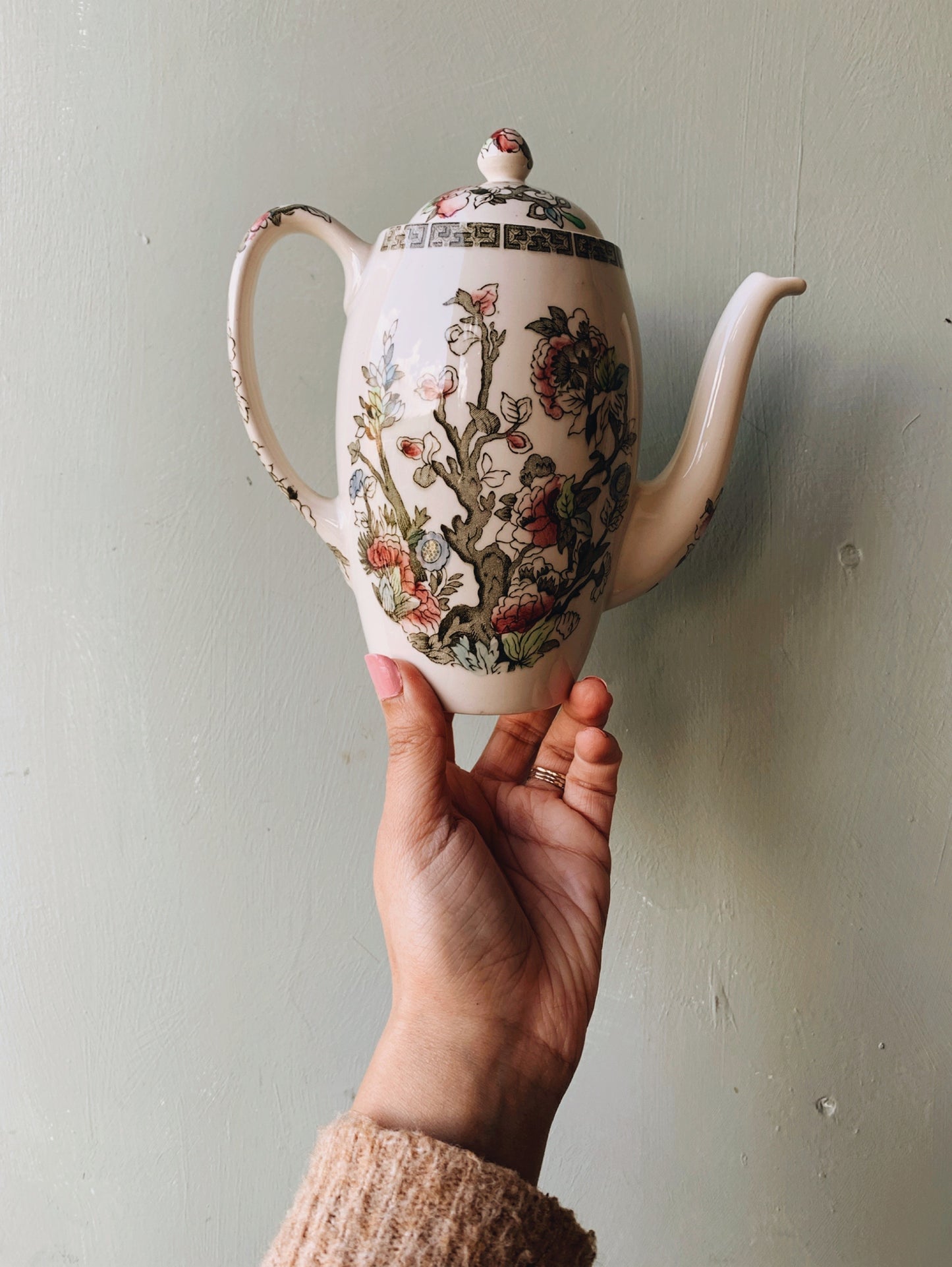 Vintage Johnson & Bros Indian Tree Coffee Pot