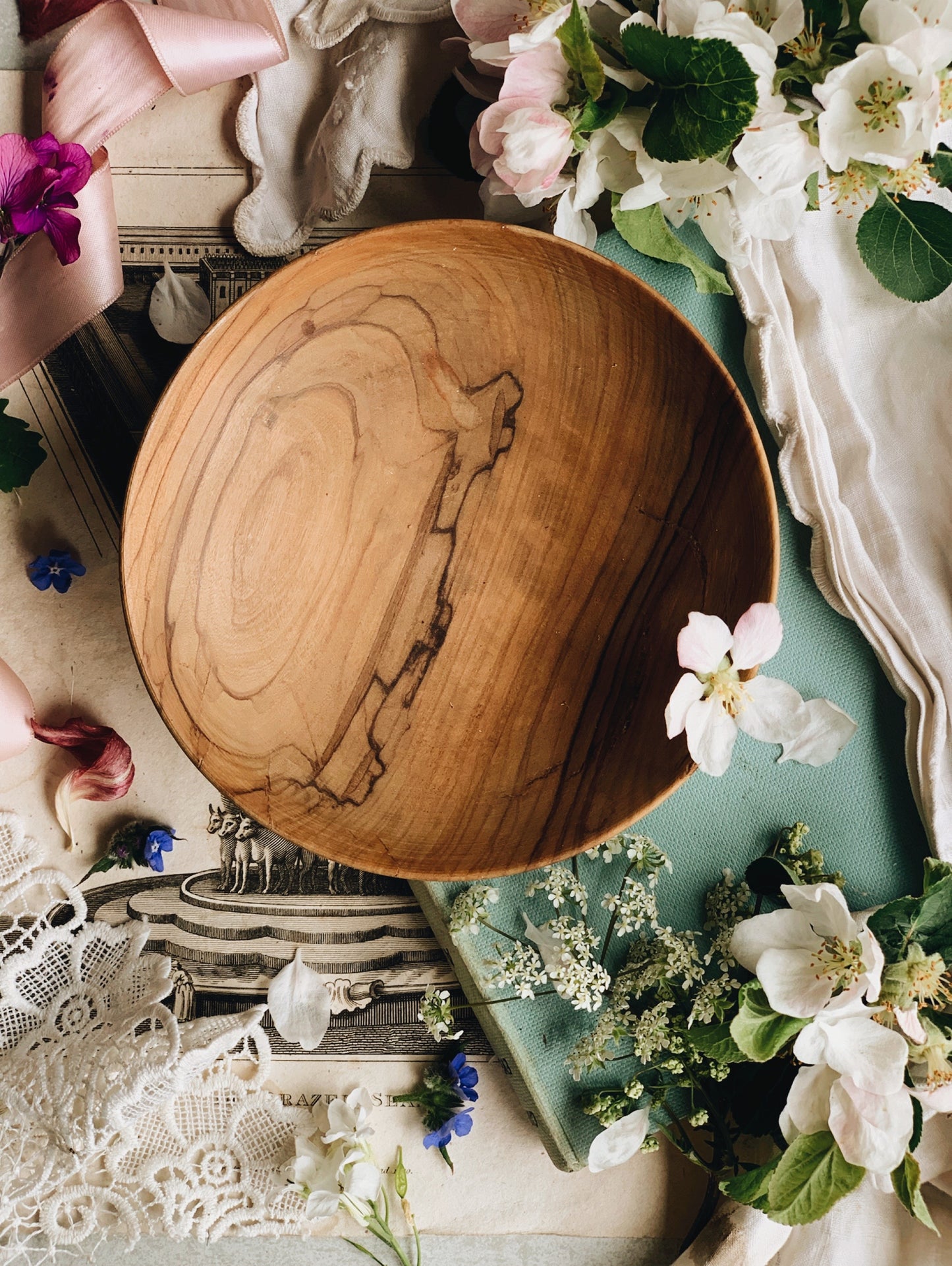 Rustic Hand~carved Wooden Dish