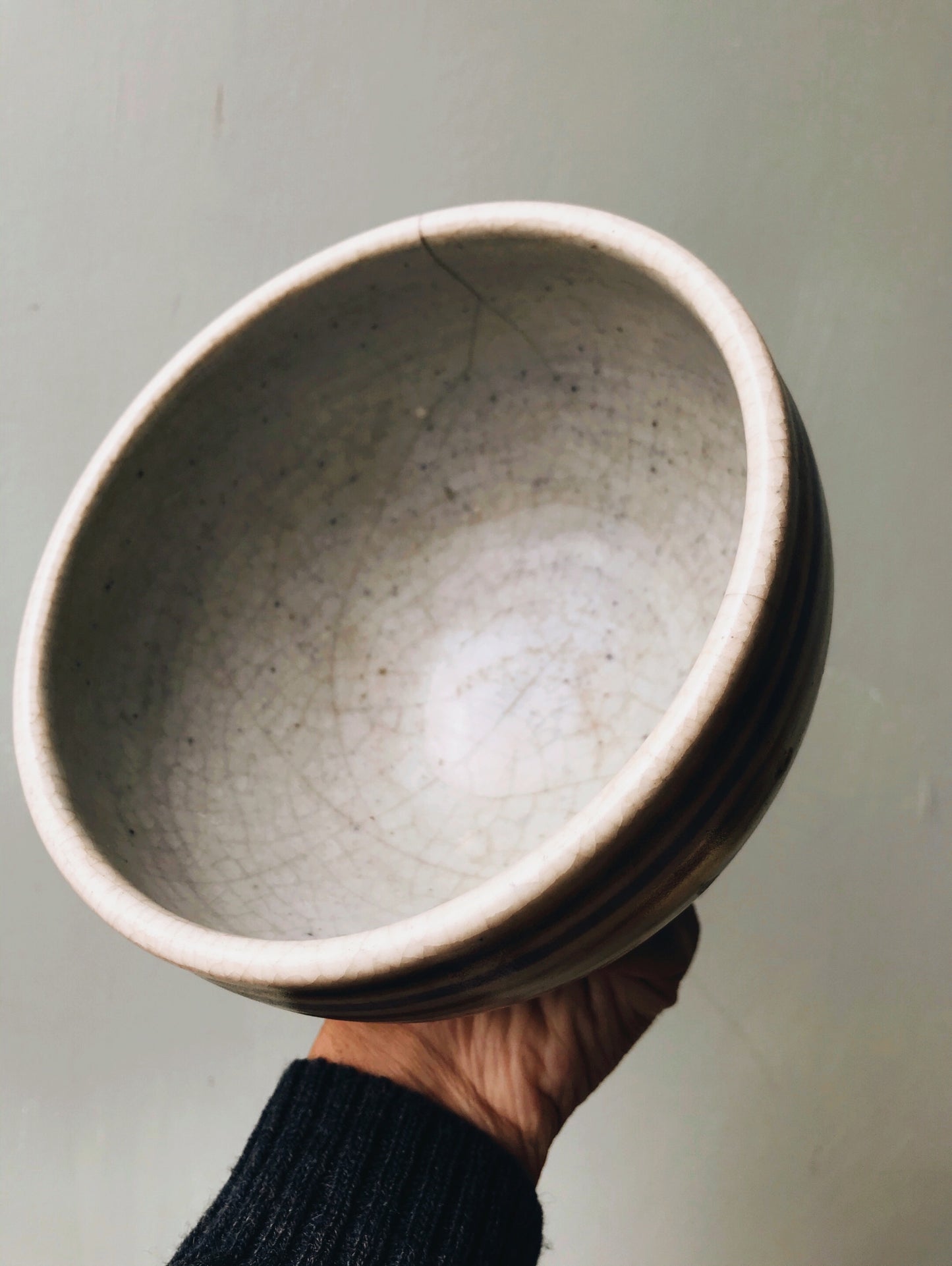Antique French Stoneware Decorative Bowl