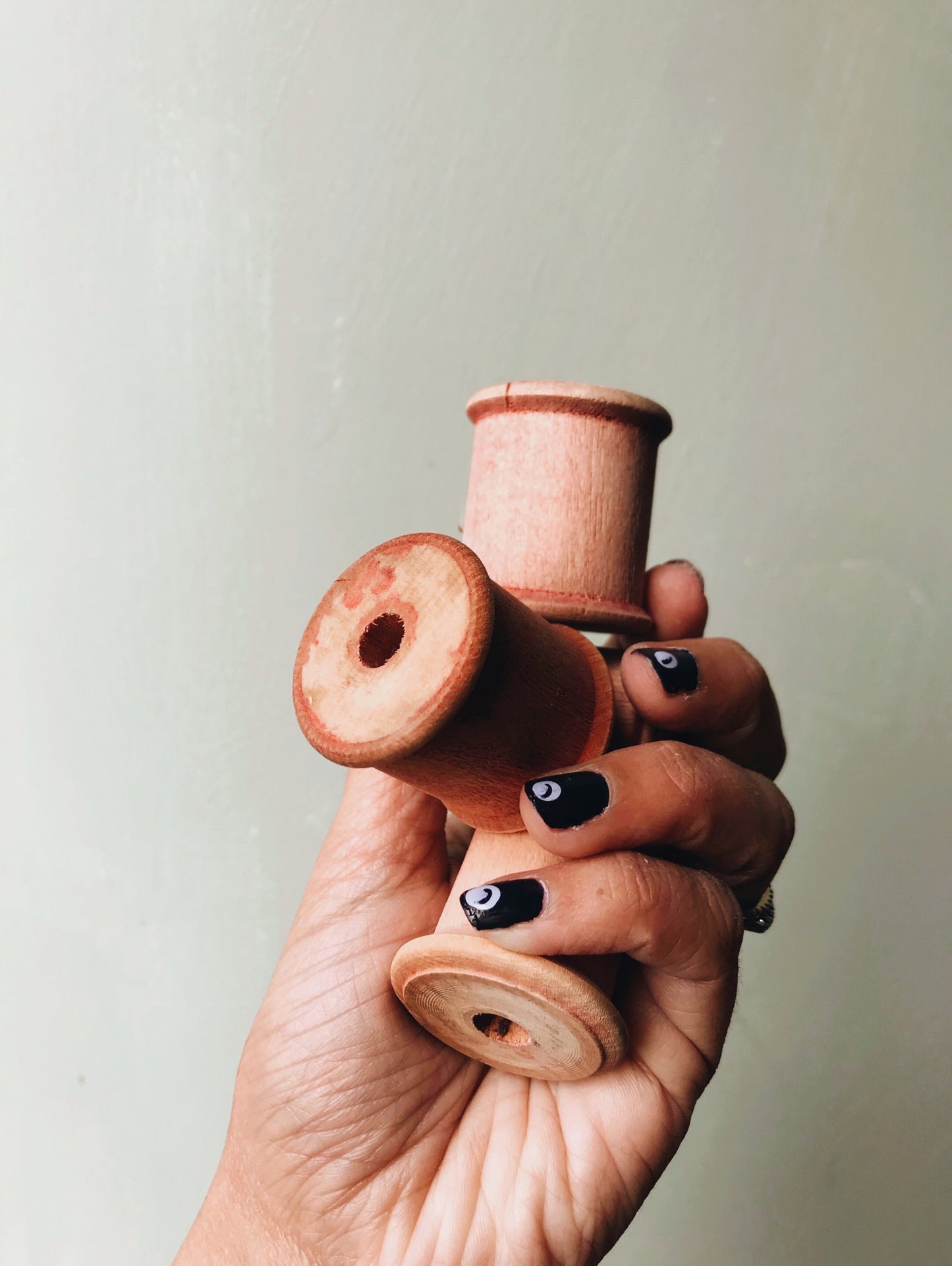 Vintage Wooden Tread Rolls - Stone & Sage
