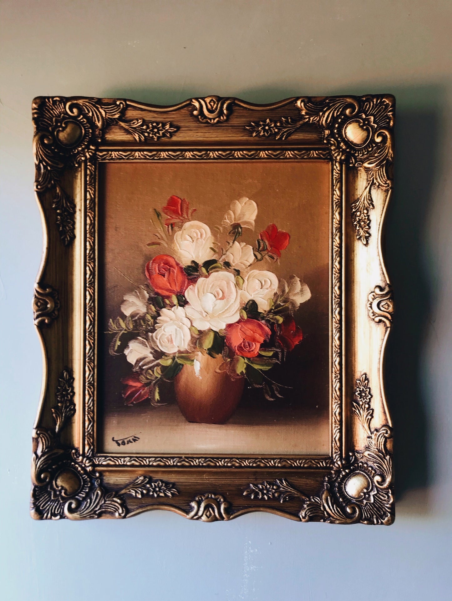 Vintage Rose Oil Painting