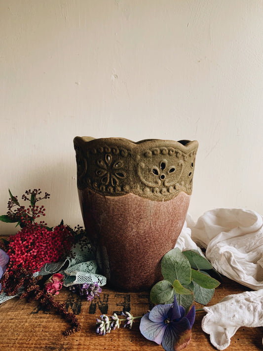 Vintage Purple Haze Decorative Planter