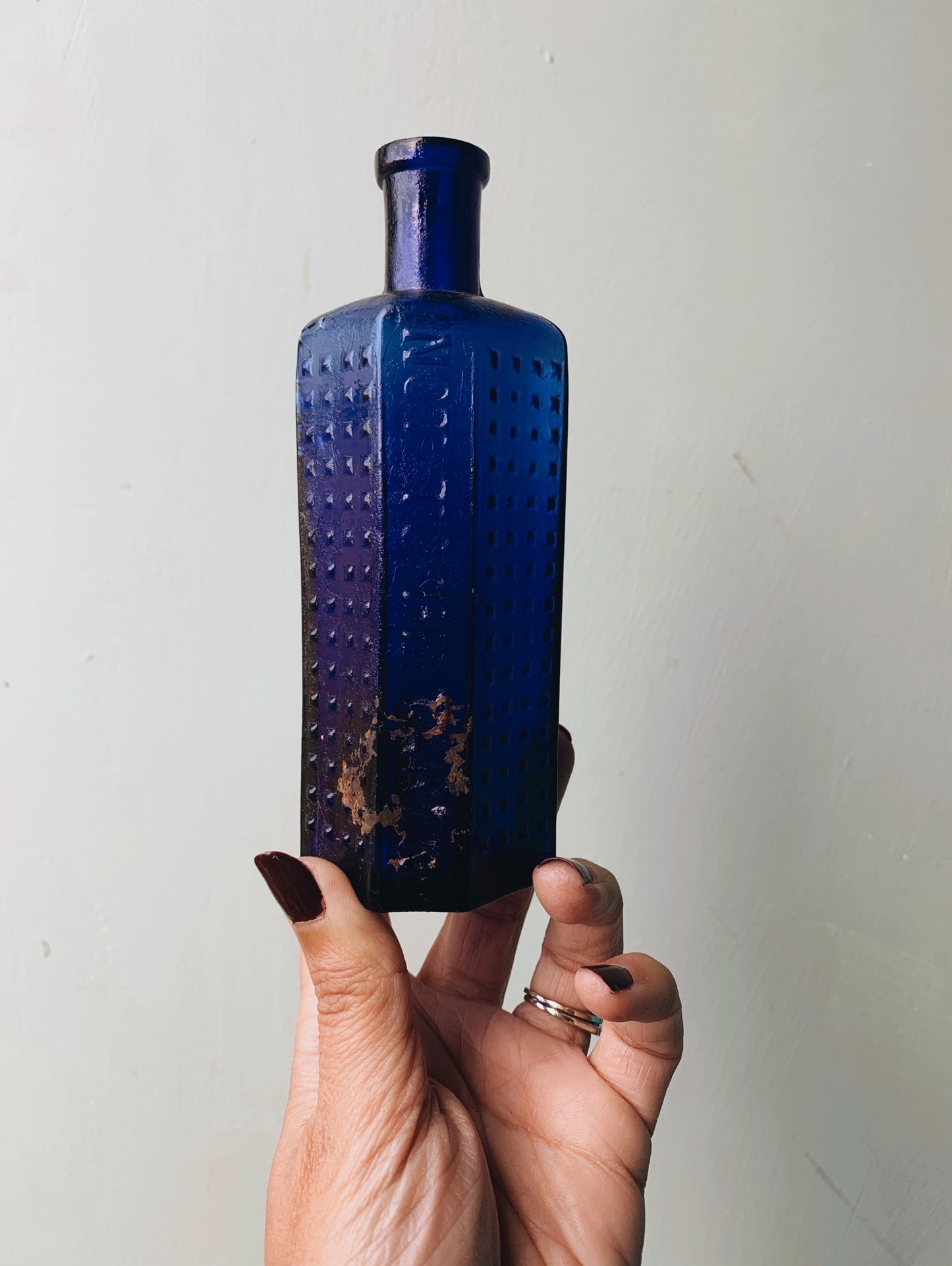 Antique Cobalt Blue Apothecary Bottle