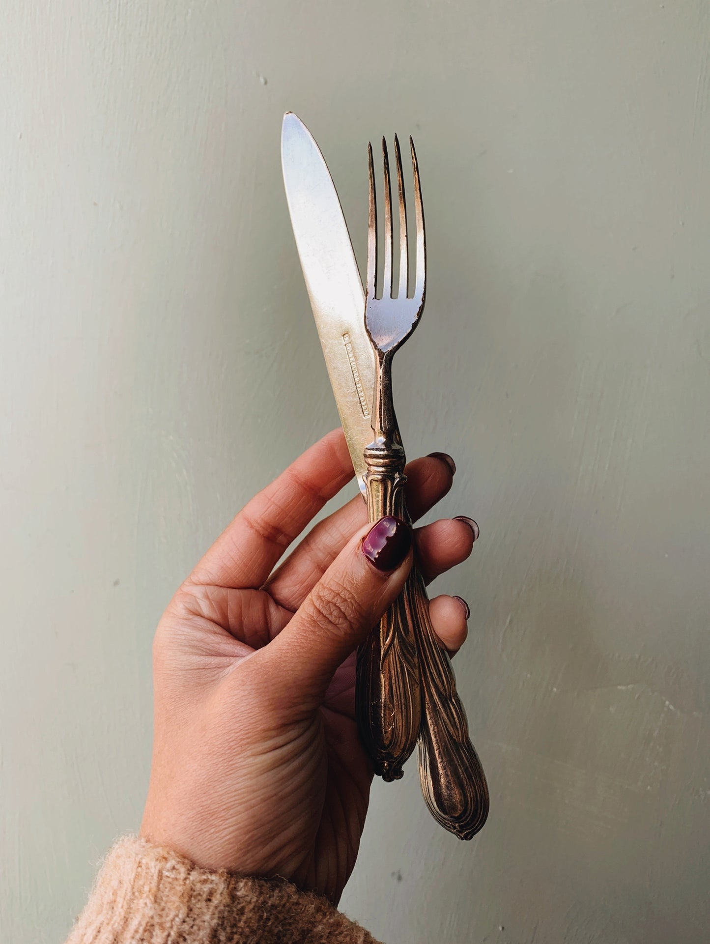 A Set of Three Decorative Knife & Fork