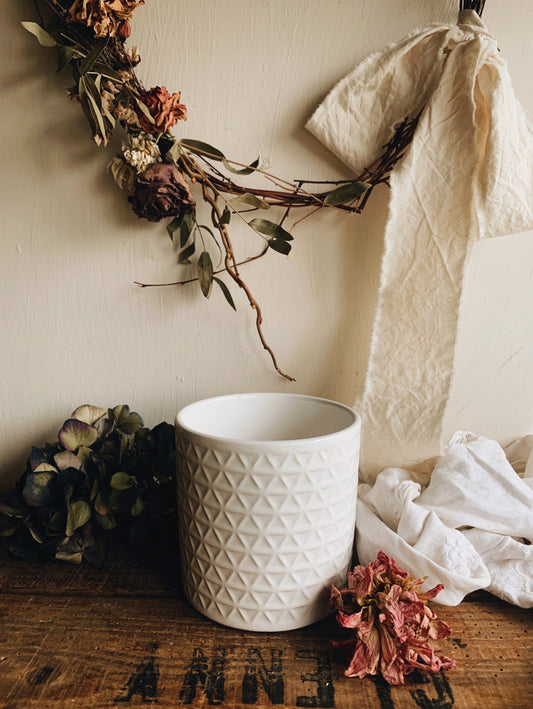 Rustic White Planter