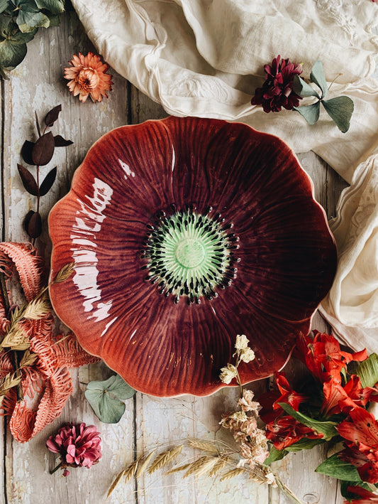 Vintage Poppy Plate