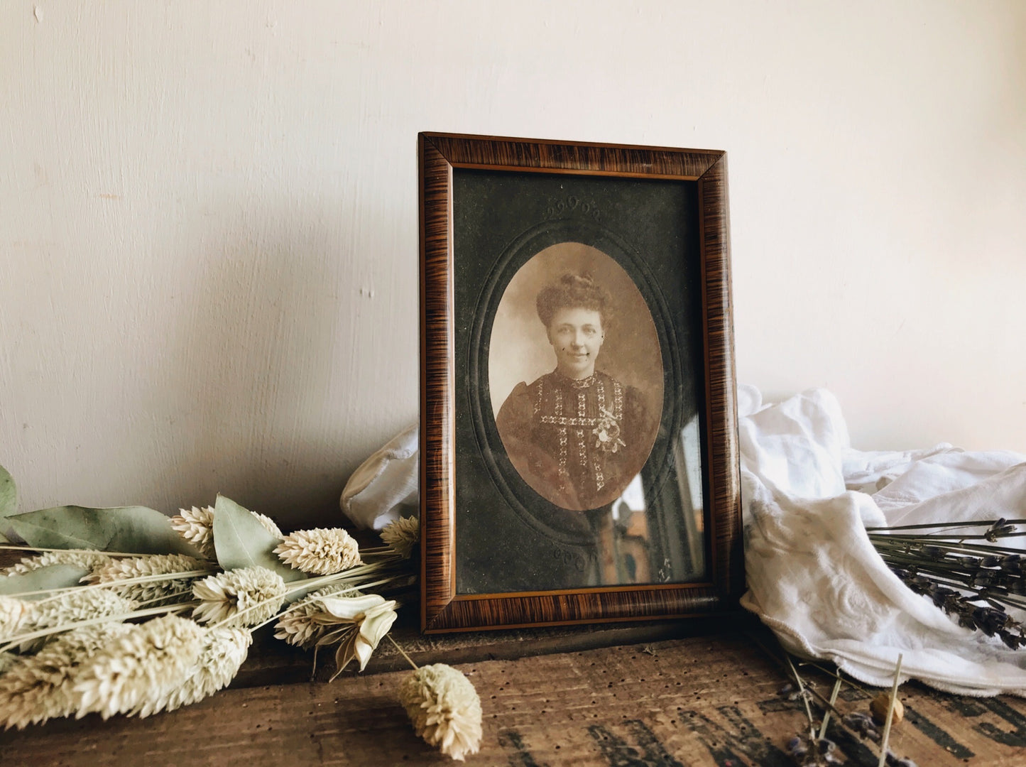 Antique Photograph of Lady in a Vintage Frame