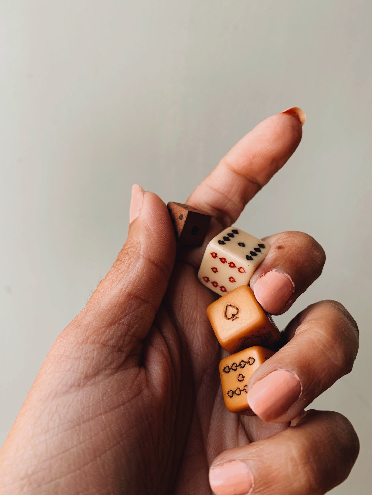 Four Vintage Dice