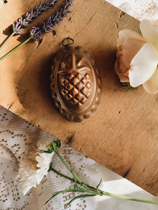 Vintage French Copper Pineapple Kitchenalia Mould