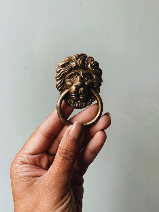 Vintage Lion Brass Handle / Knocker