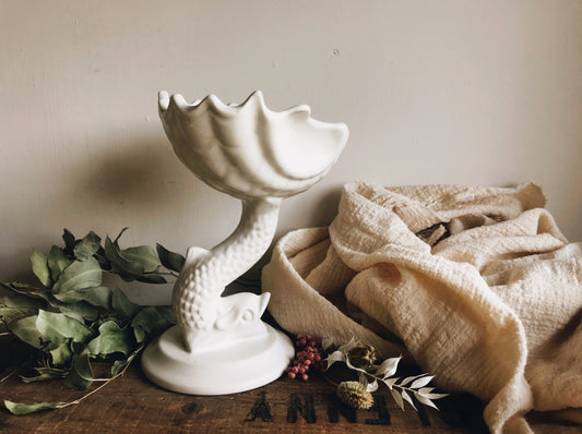 Vintage Fish & Shell Vase