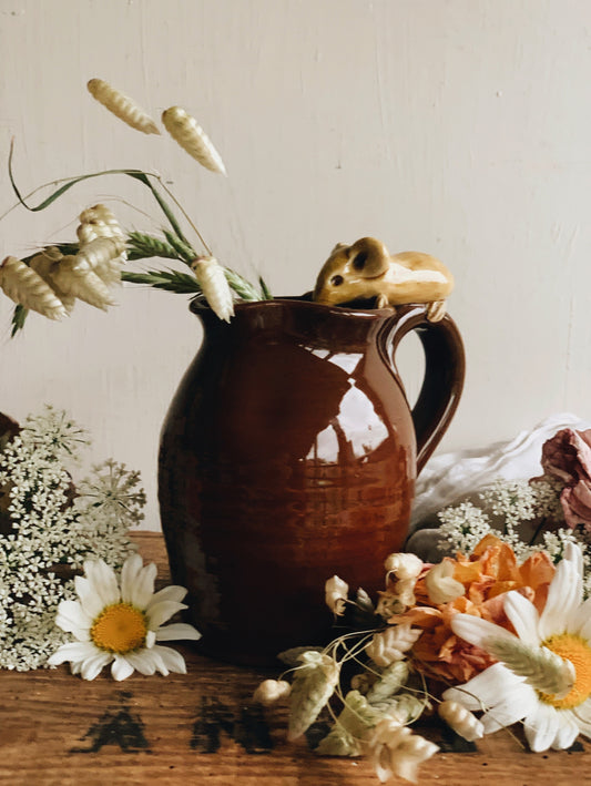 Vintage Ceramic Mouse Milk Jug