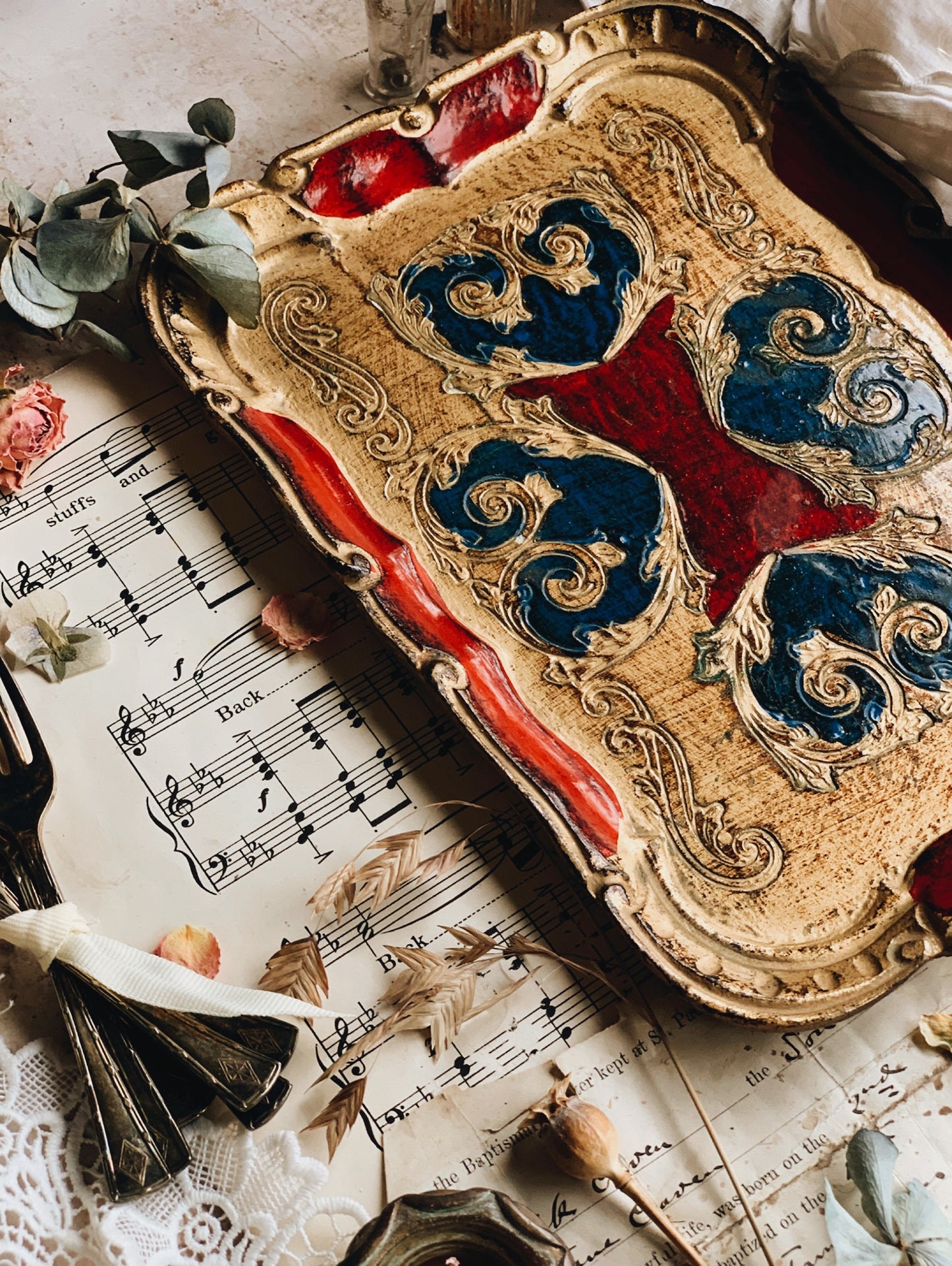 Vintage Florentine Tray
