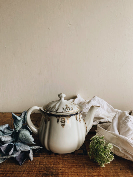 Small Antique Crested Teapot