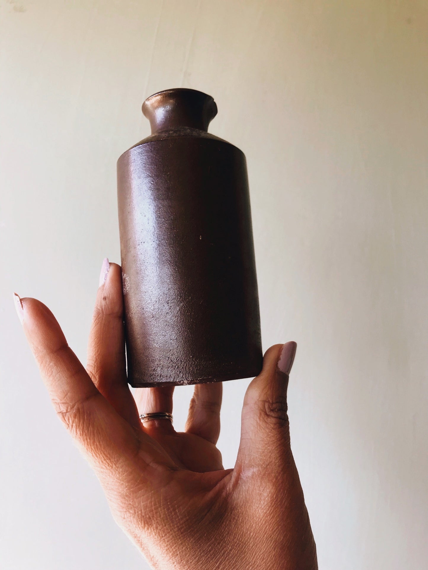 Antique Stamped Brown Pot