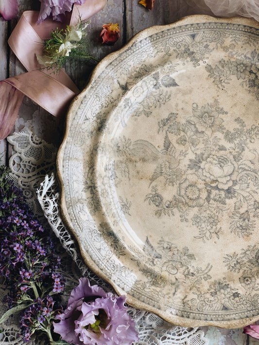 Antique 1800’s Floral Plate