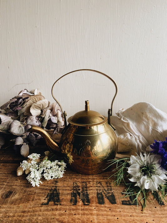 Vintage Decorative Brass Teapot