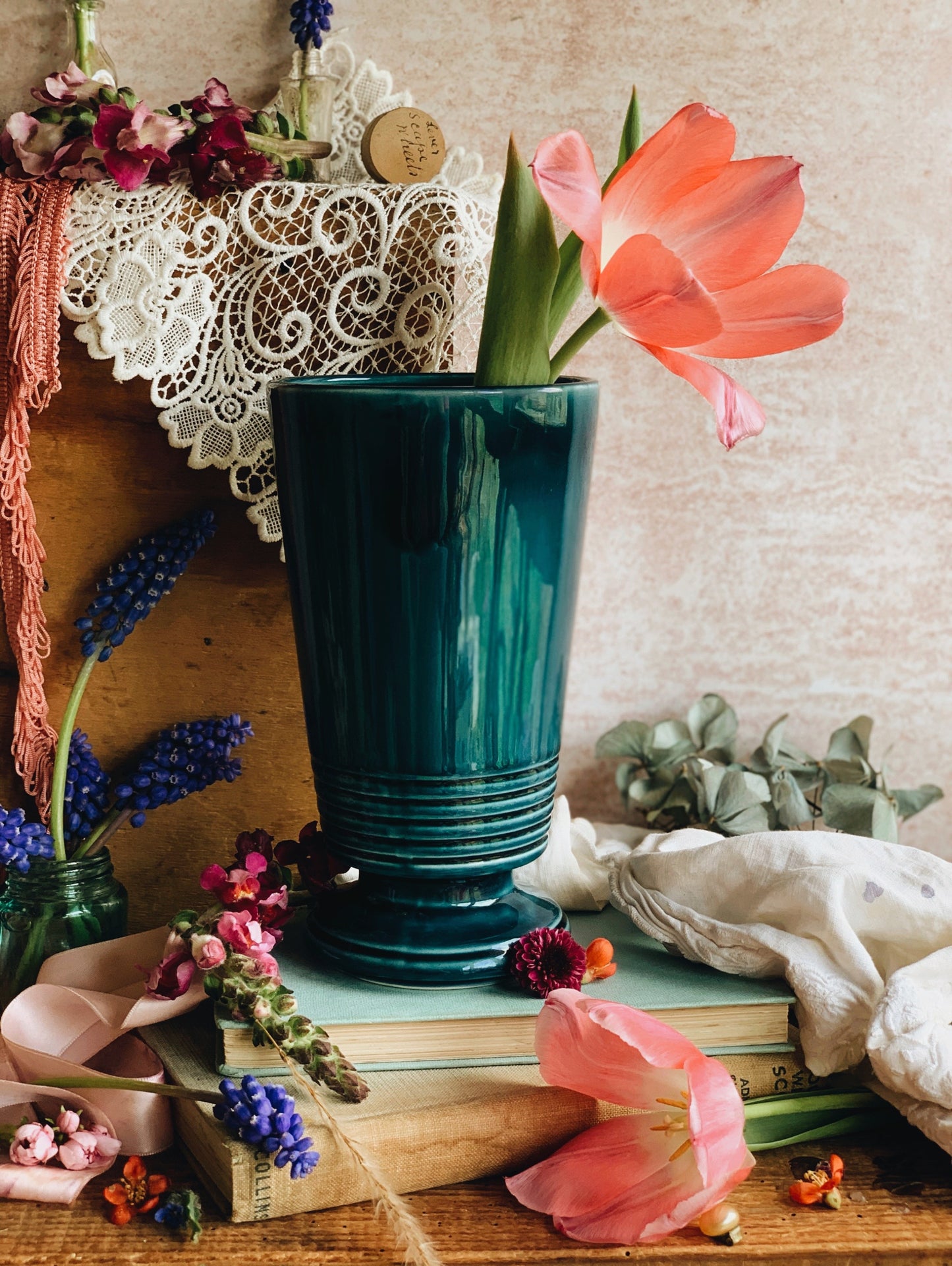 Vintage Prinknash Turquoise Vase