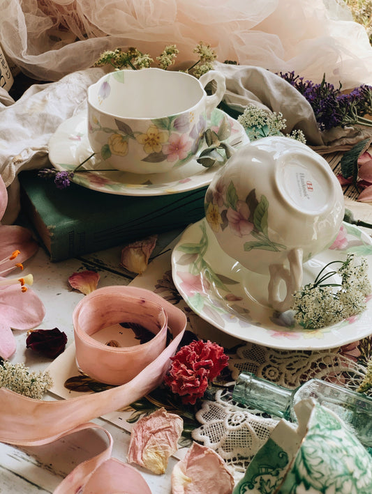 Vintage Hankook Floral Cup & Saucer