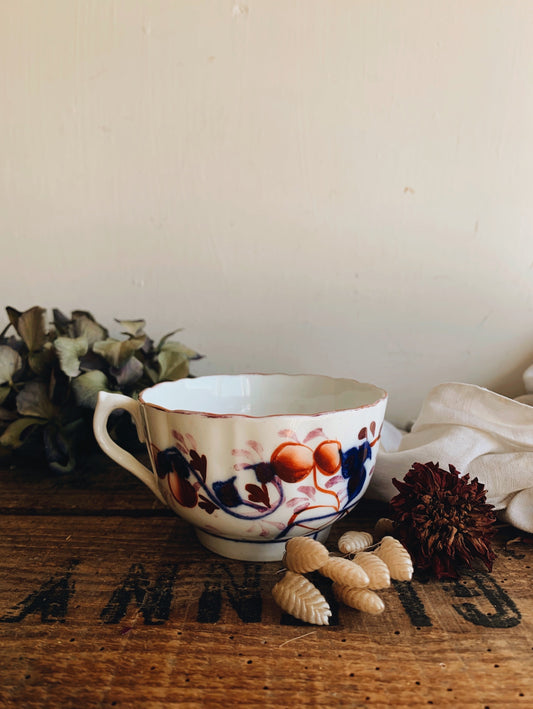 Antique Hand Engraved / Painted Fine Bone China Decorative Cup
