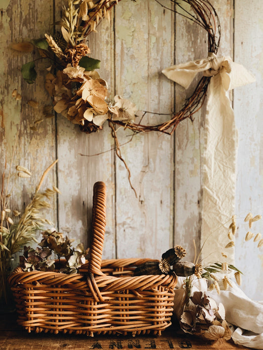 Vintage Rustic Wicker Basket