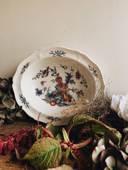 Vintage Decorative Floral & Bird Wedgwood Dish