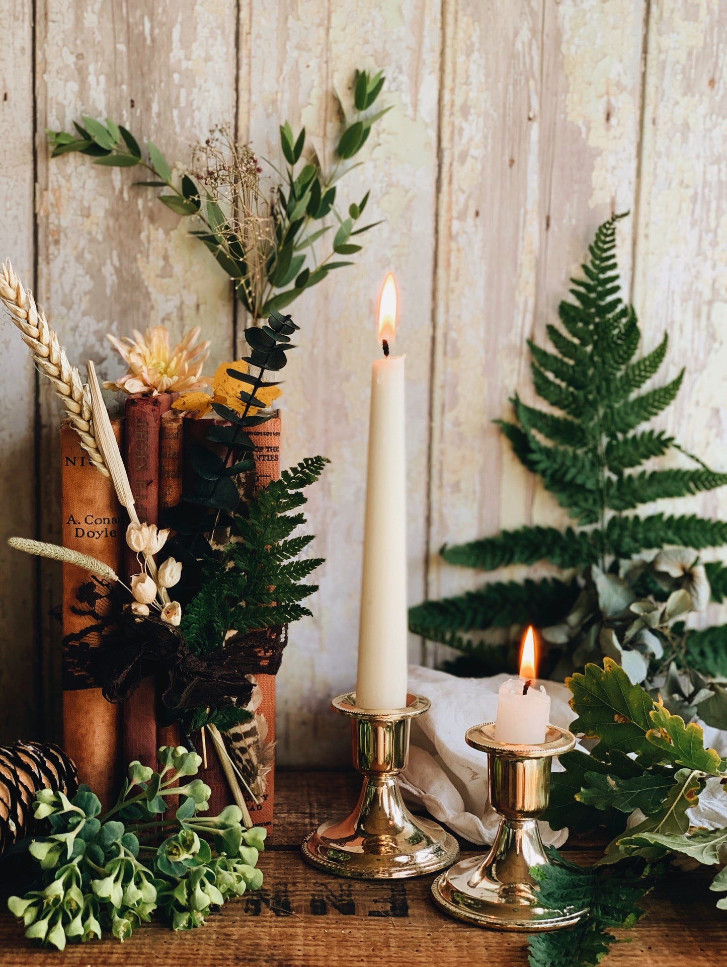 Two Silver (plated) Candle Holders
