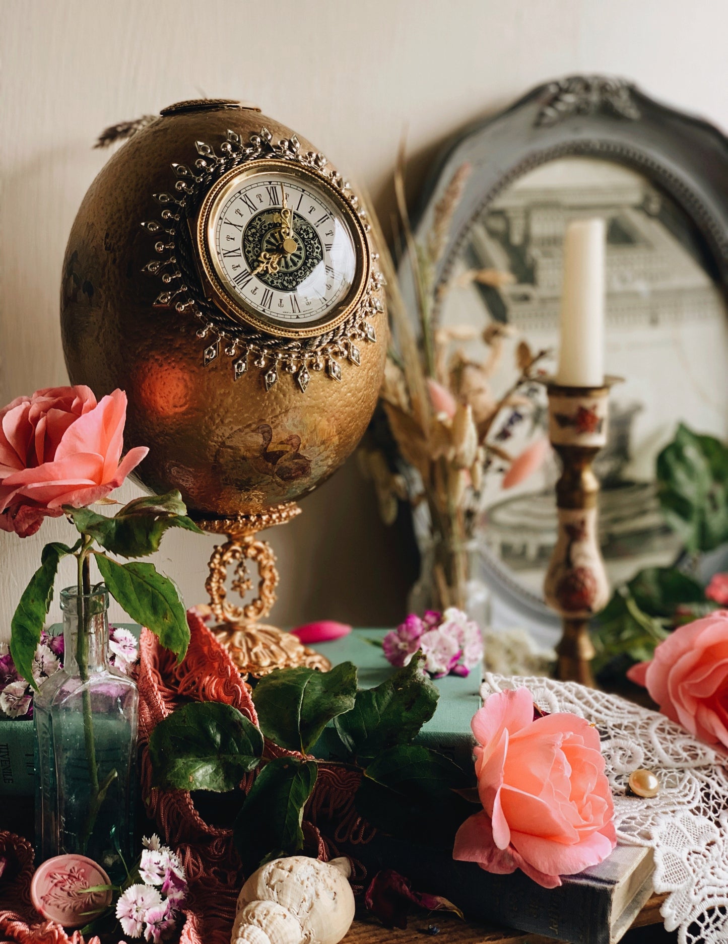 Vintage Fabergé egg Clock
