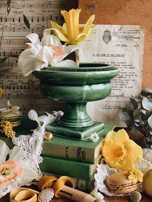 Vintage Green Dartmouth Urn