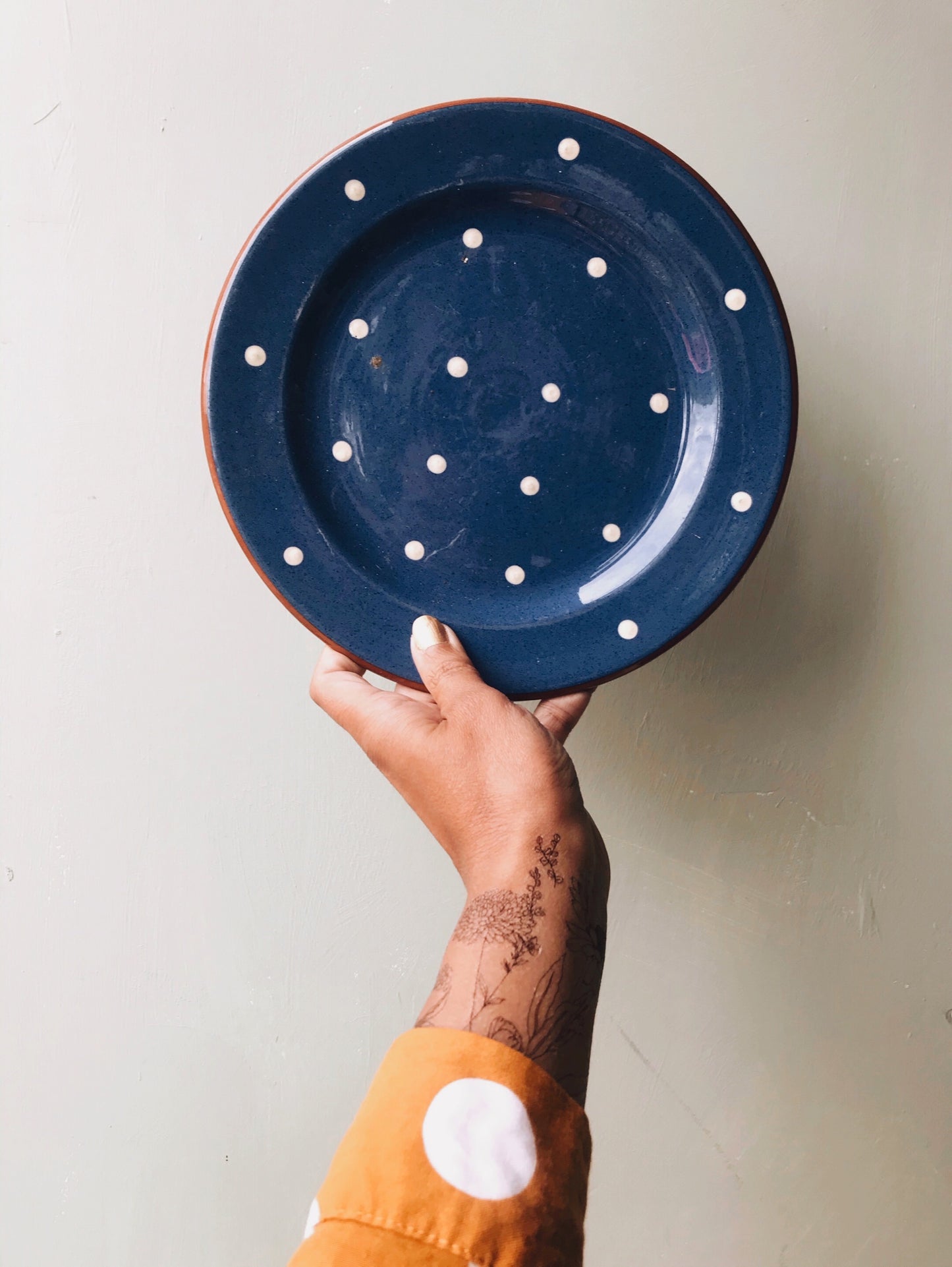 Hand~painted Spotty Plate