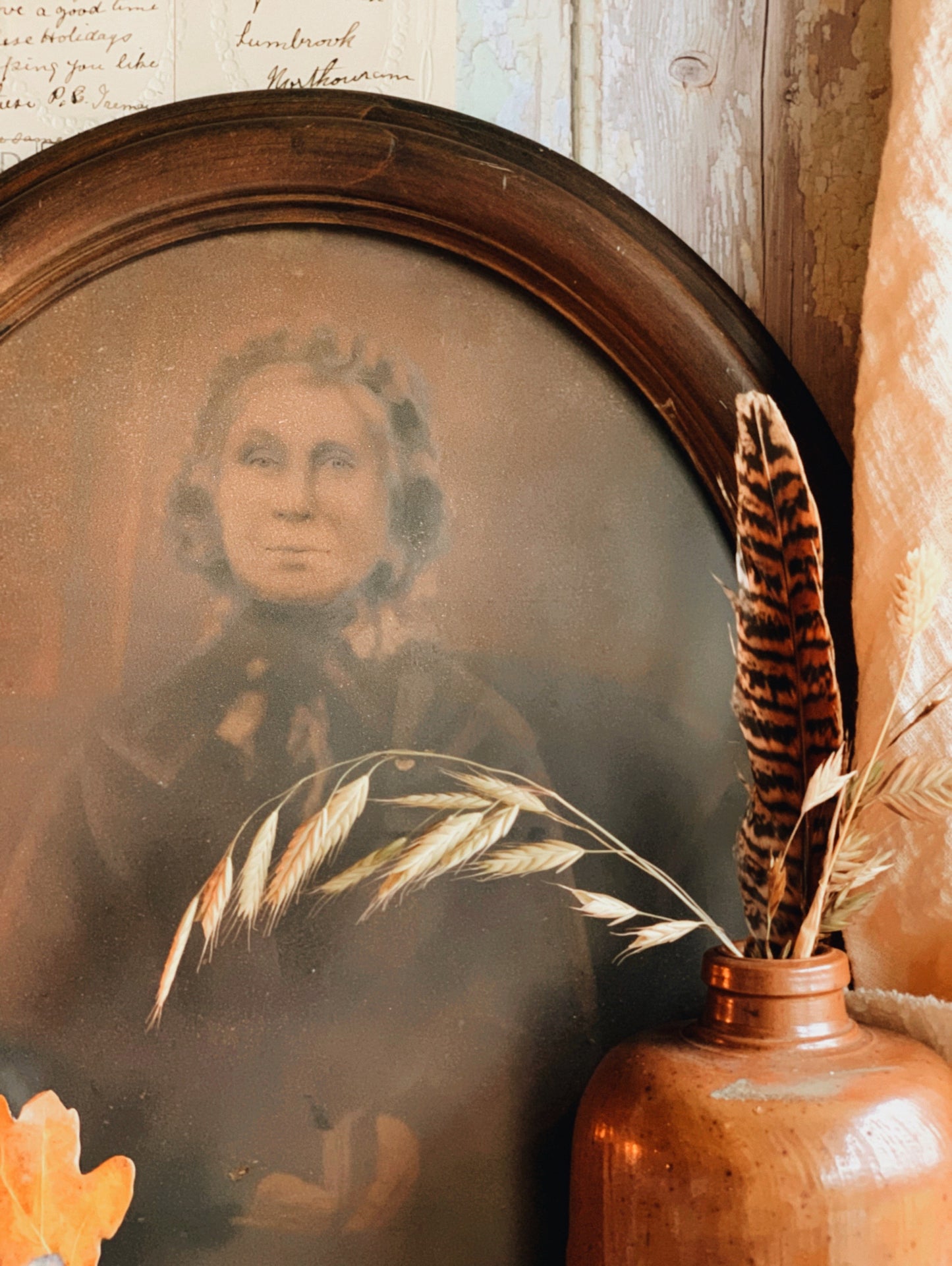 Vintage Photograph of Lady Print Framed (UK SHIPPING ONLY)