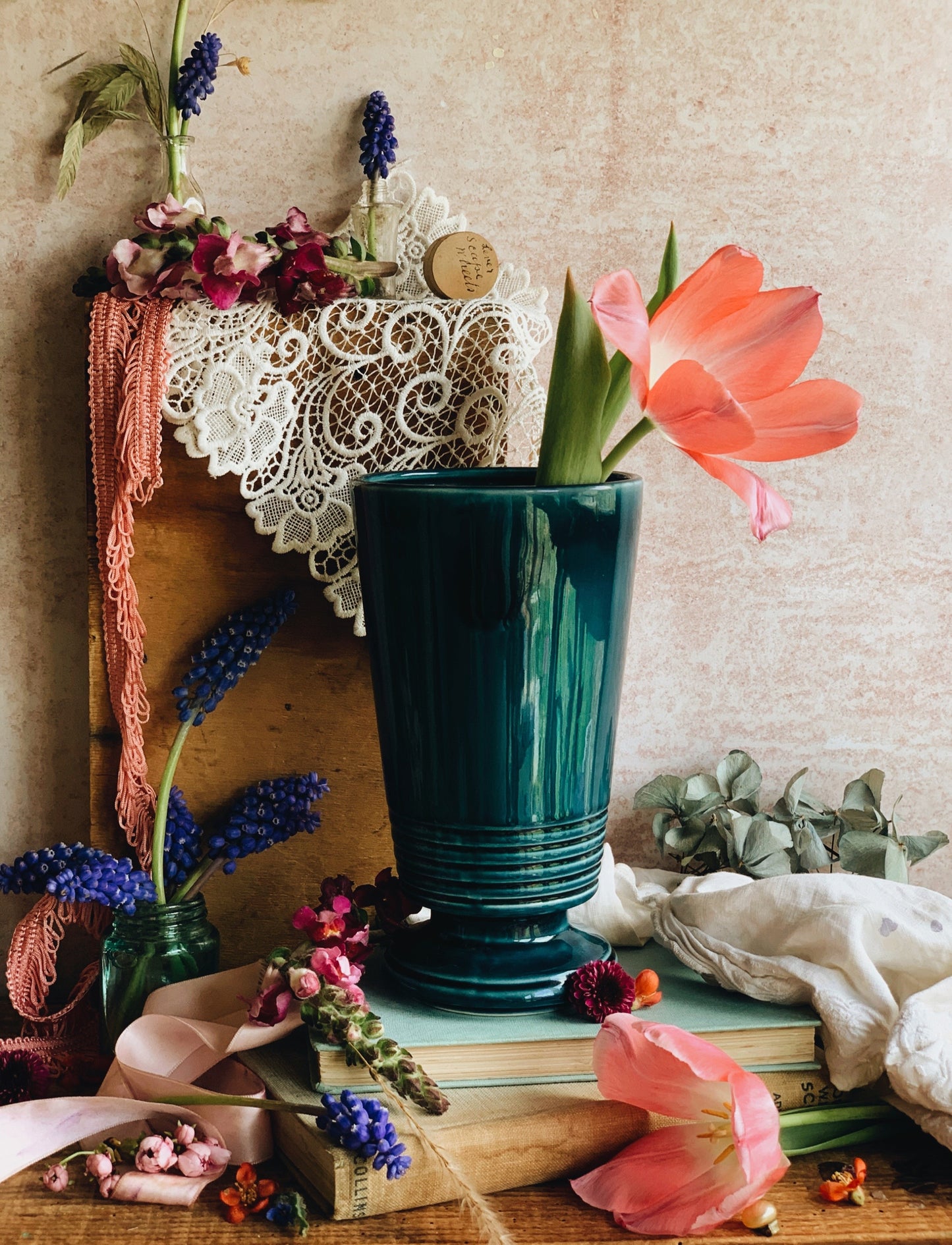 Vintage Prinknash Turquoise Vase