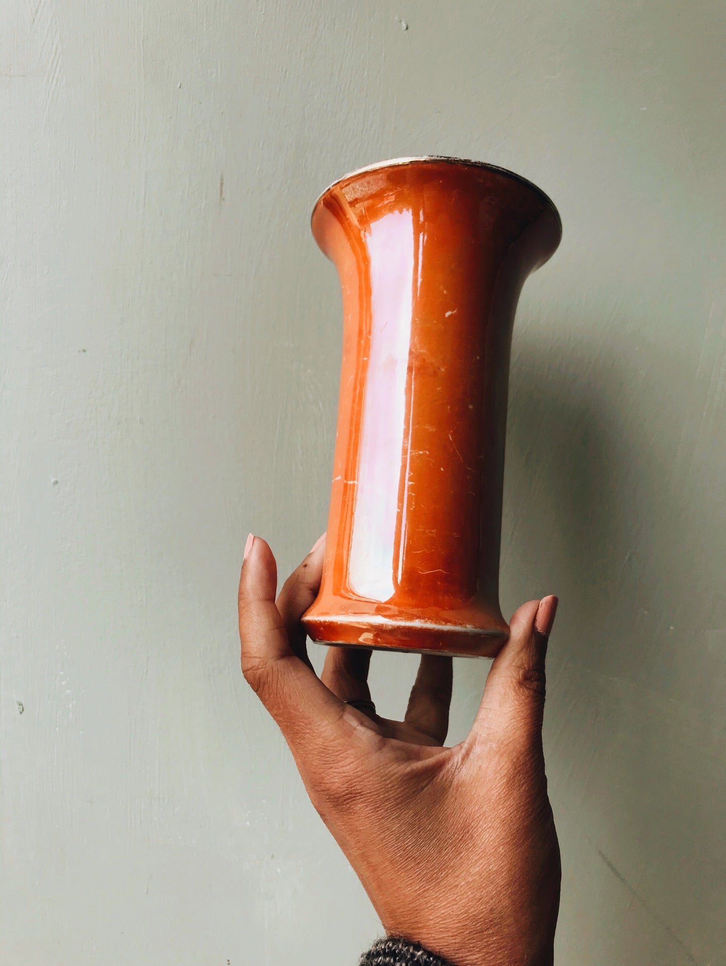 Retro Orange Carlton Vase
